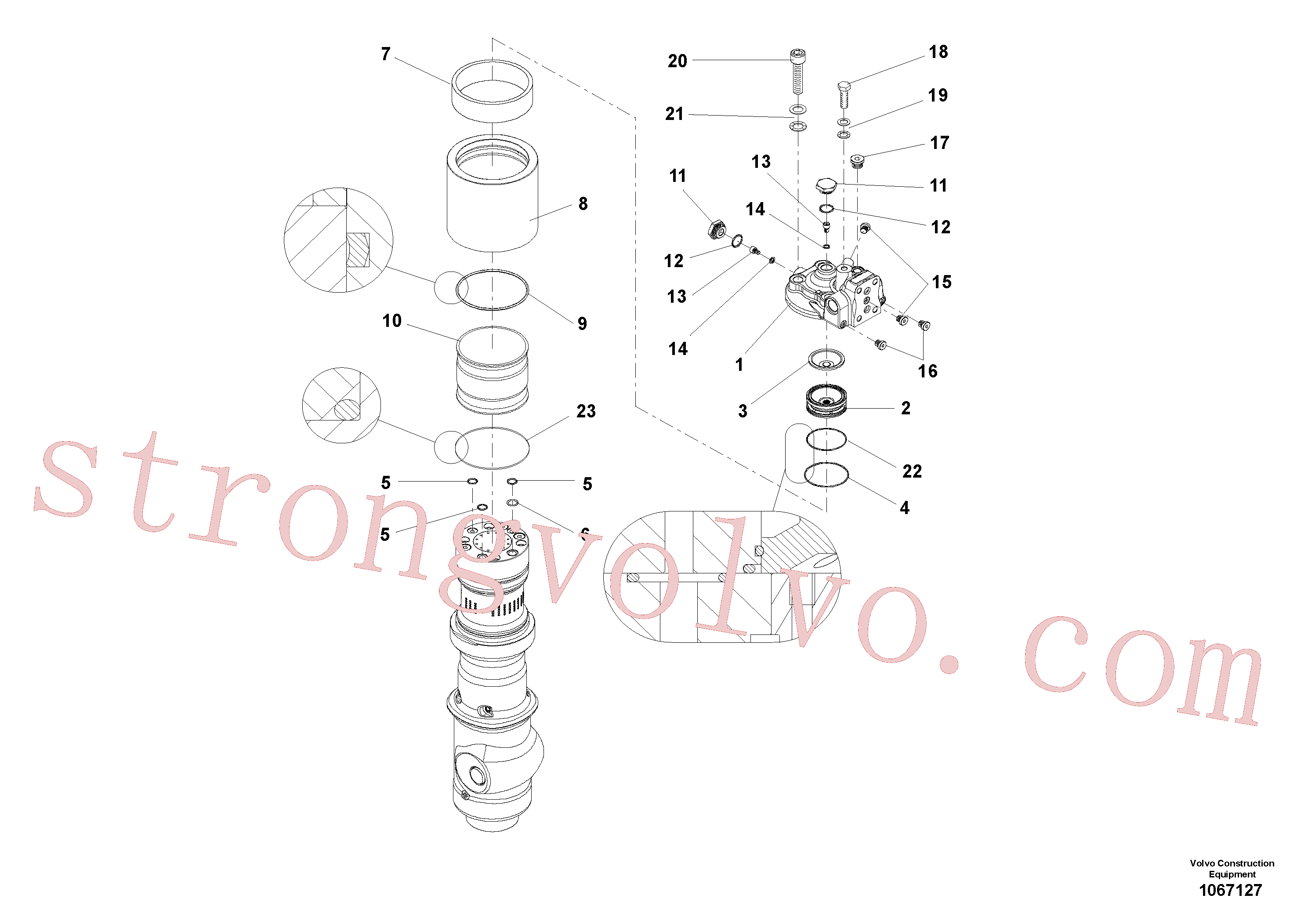 VOE14534742 Volvo Martelo hidráulico - acumulador(1067127 Montagem)