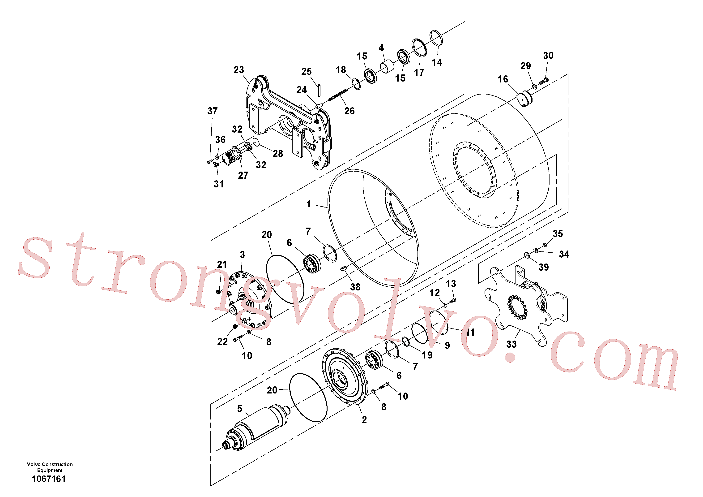 RM13351408 Volvo Conjunto do tambor(1067161 Montagem)
