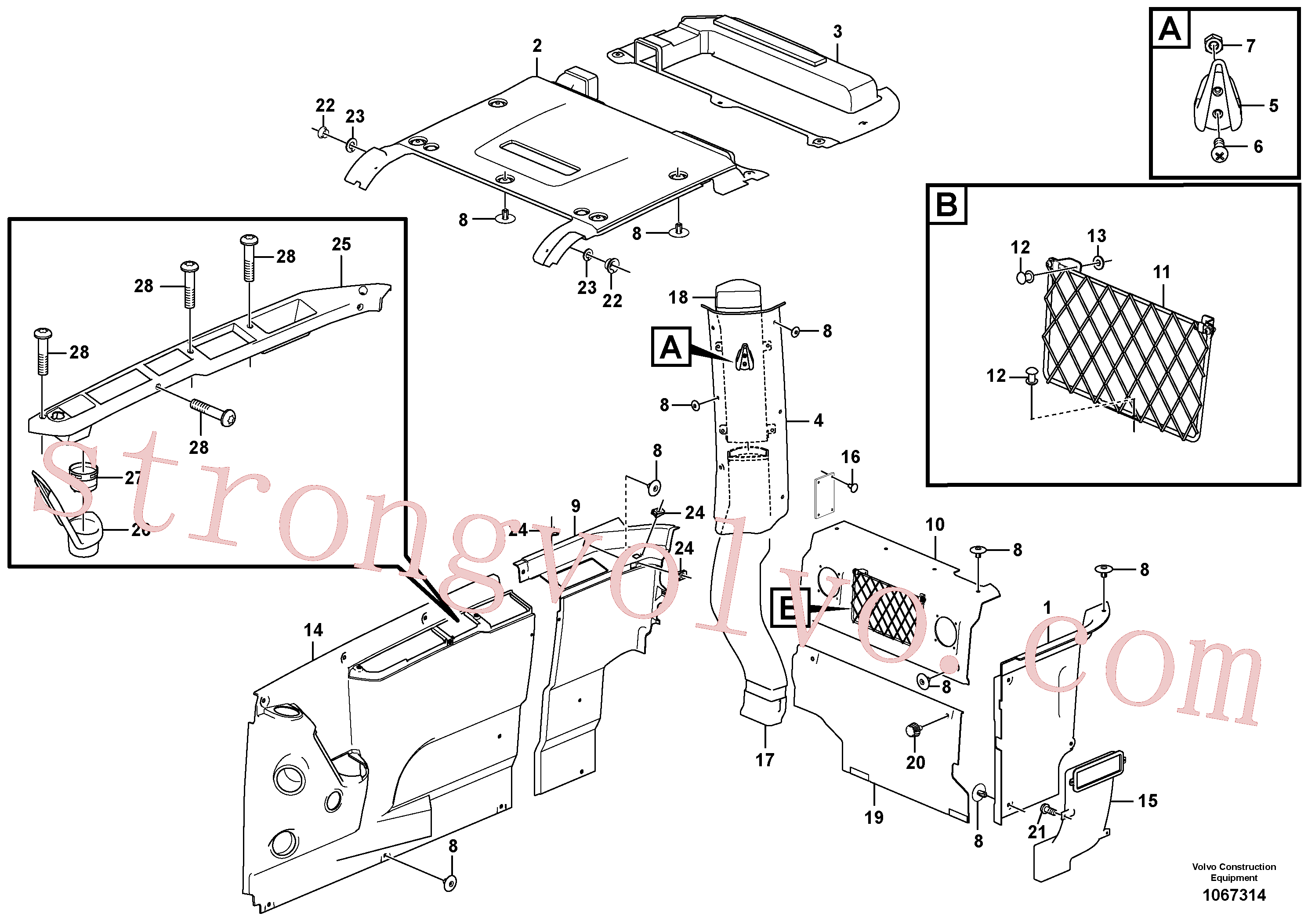 SA9111-10400 Volvo Cabina do operador(1067314 Montagem)
