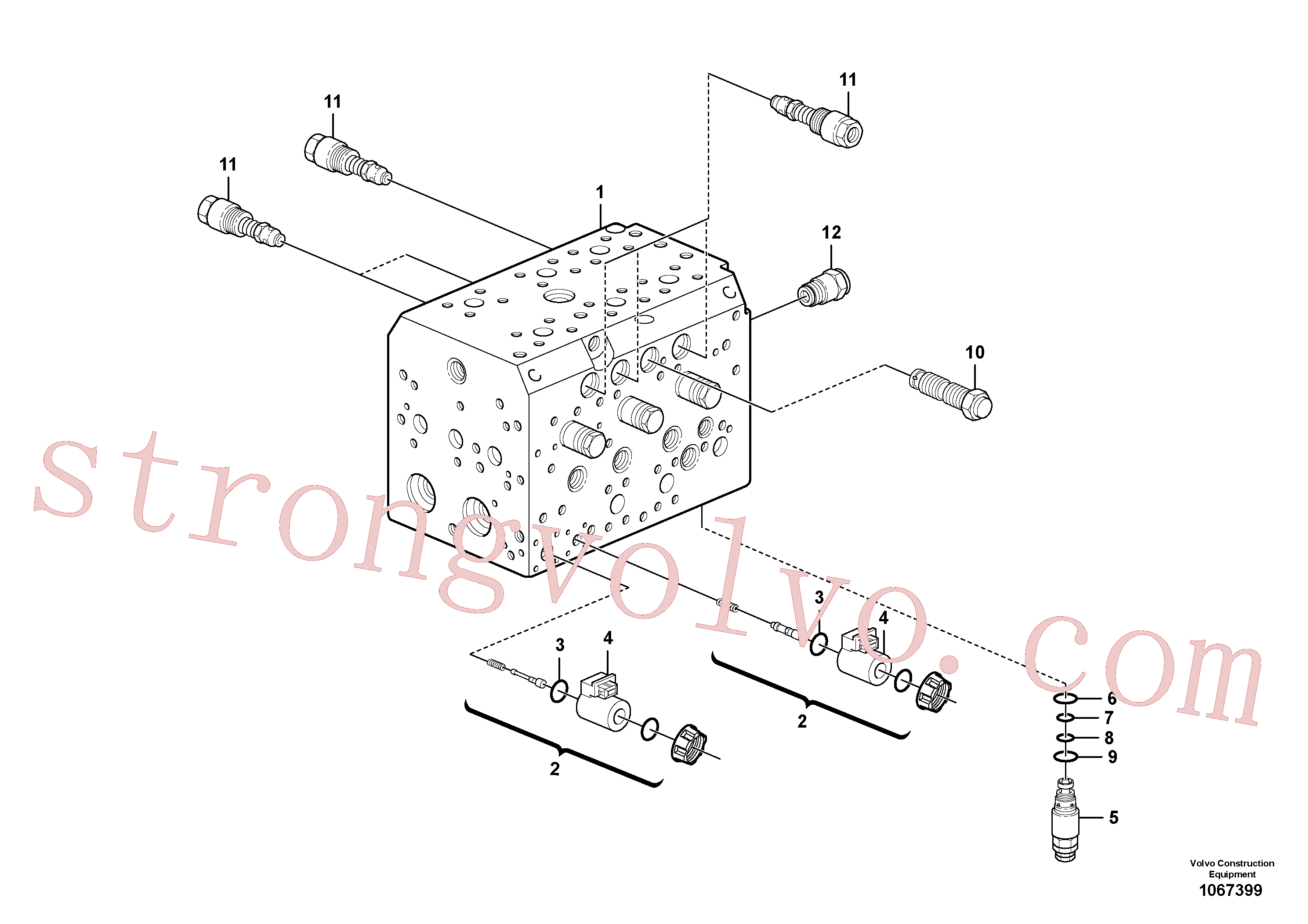 VOE11704907 Volvo Válvula(1067399 Montagem)