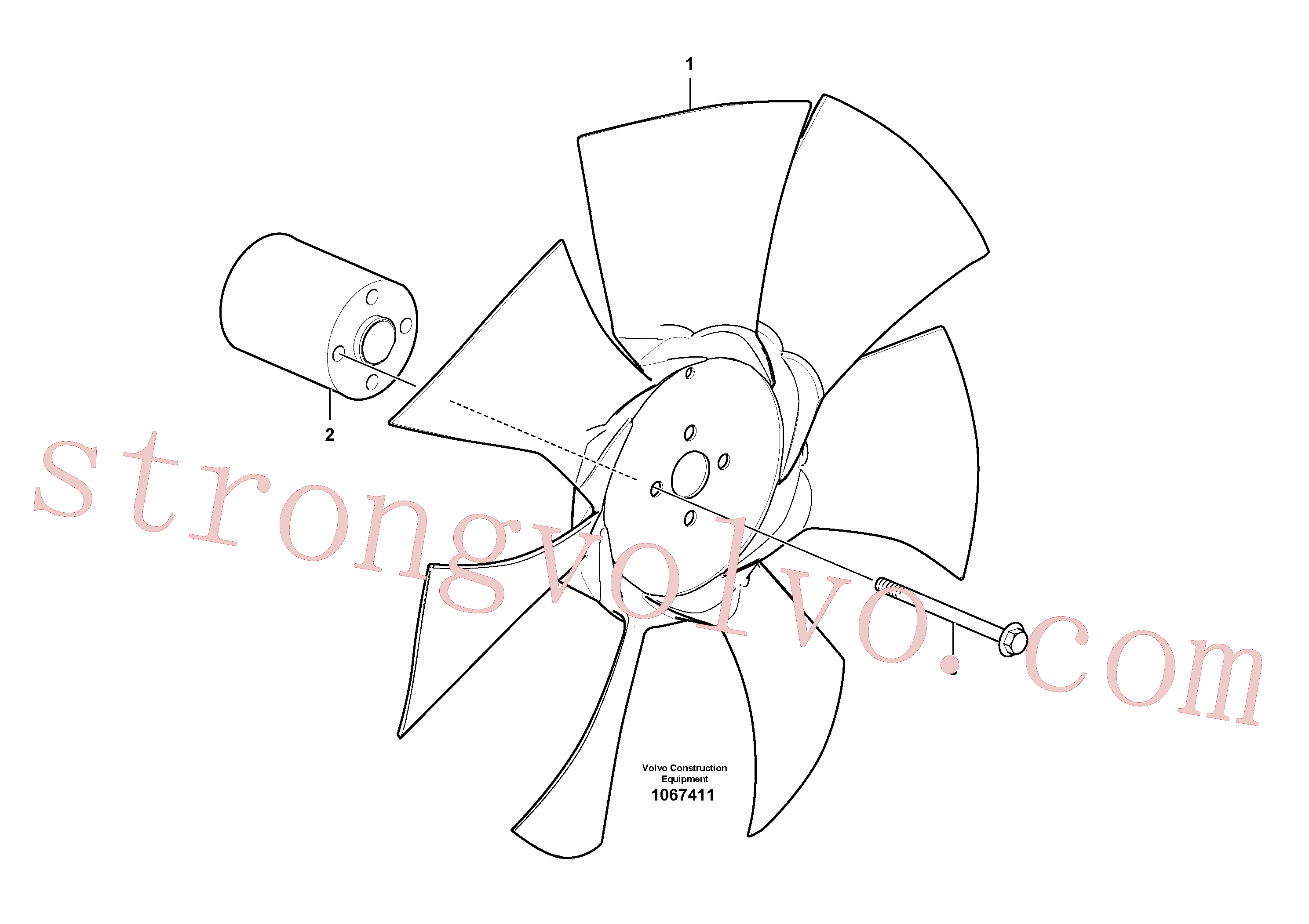 VOE969982 Volvo Ventilador(1067411 Montagem)