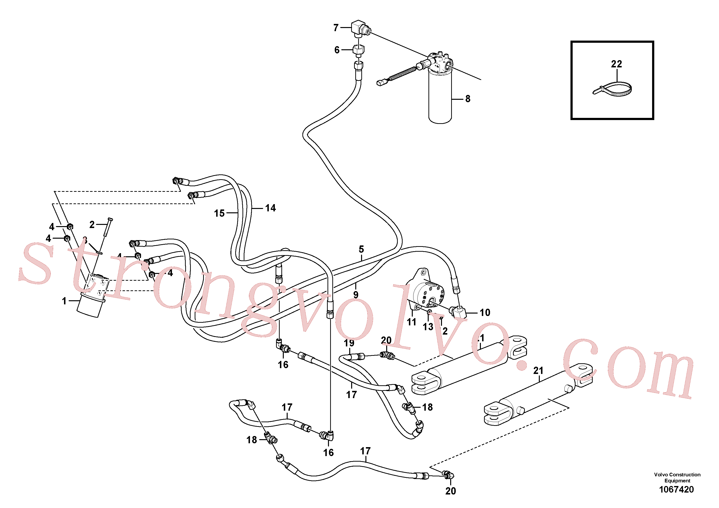 RM59922724 Volvo Sistema de direcção(1067420 Montagem)