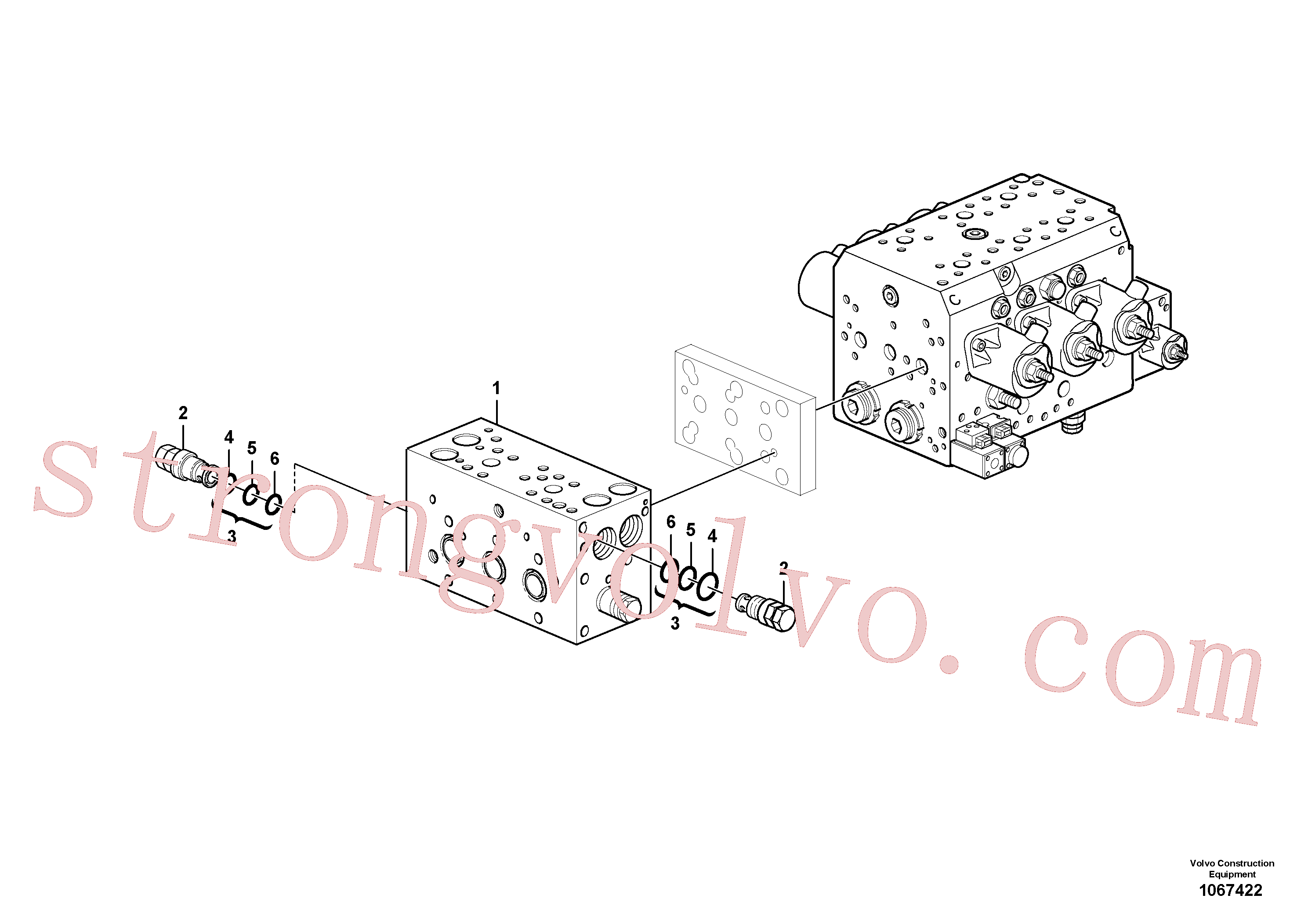 VOE17261930 Volvo Válvula(1067422 Montagem)