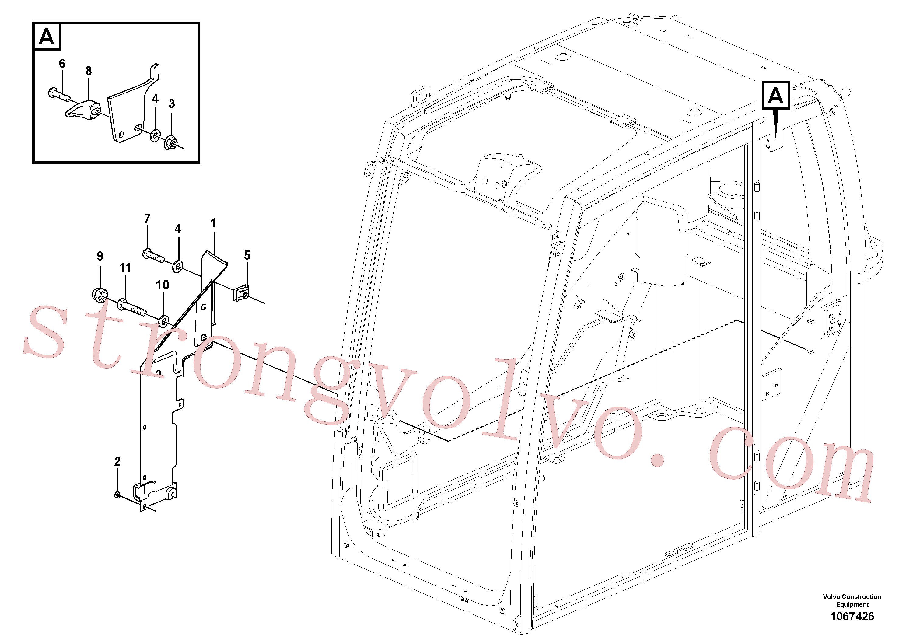 VOE11204984 Volvo Componentes internos(1067426 Montagem)