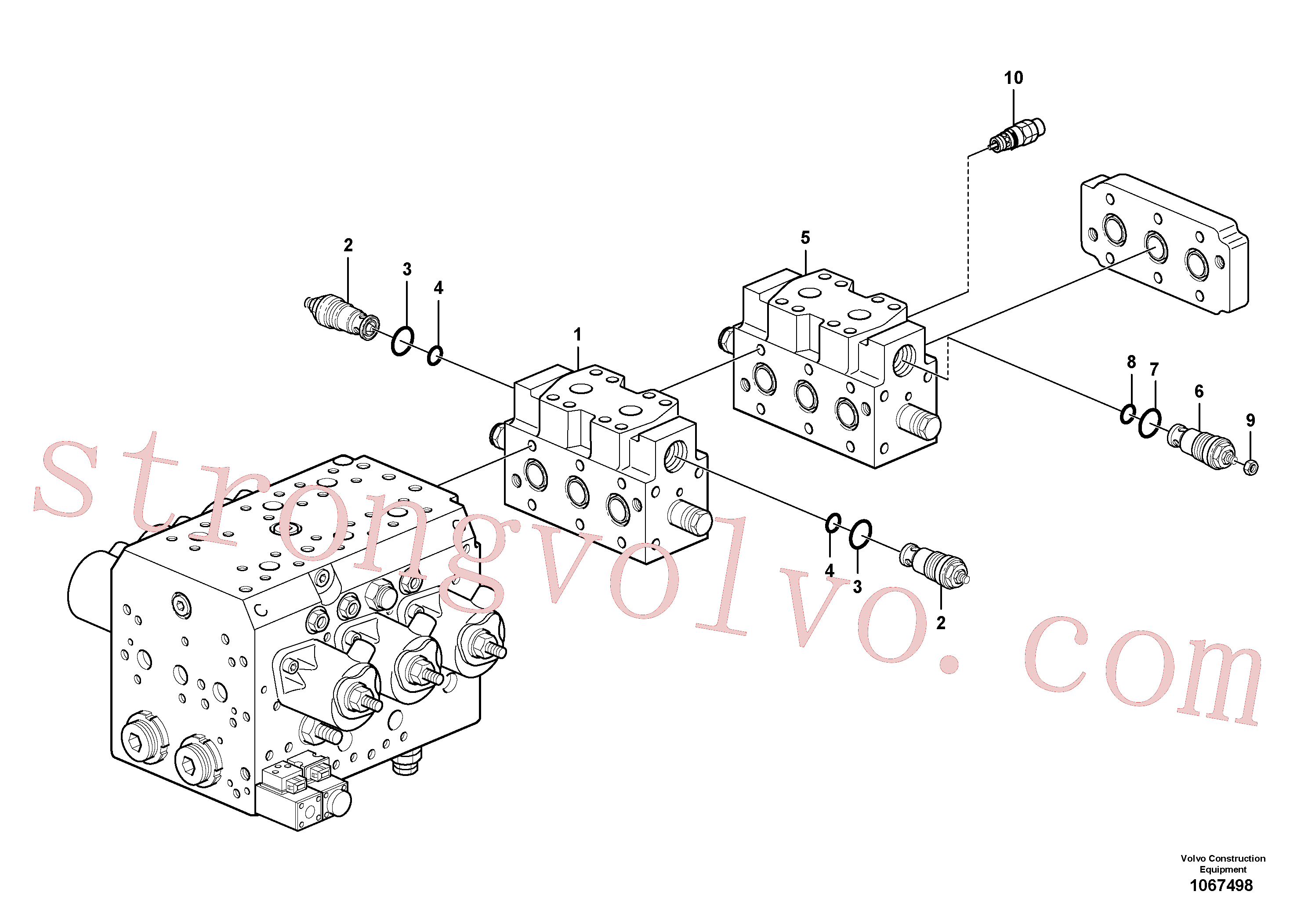 VOE17261930 Volvo Válvula(1067498 Montagem)