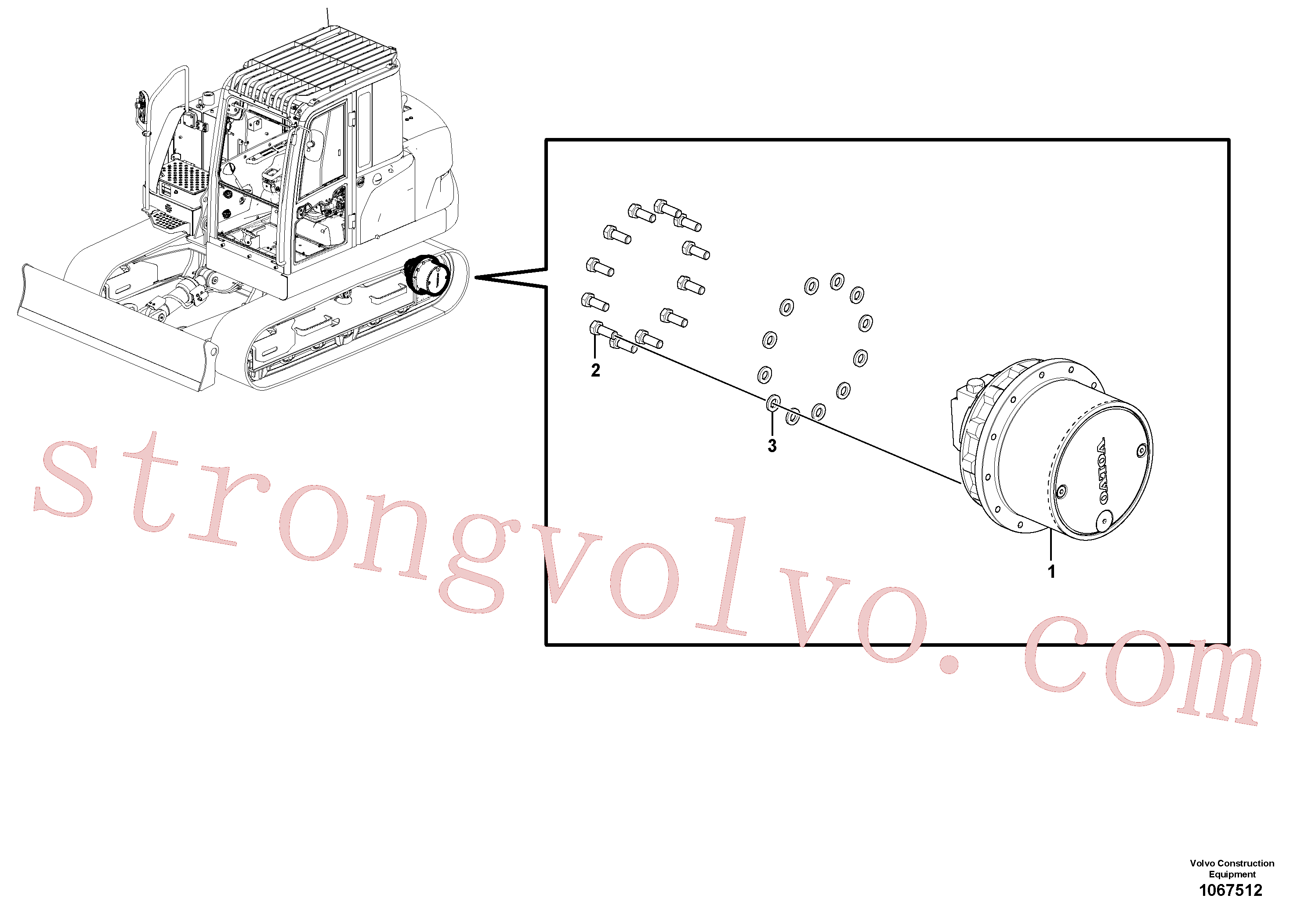 VOE14722718 Travel motor Volvo escavadeira