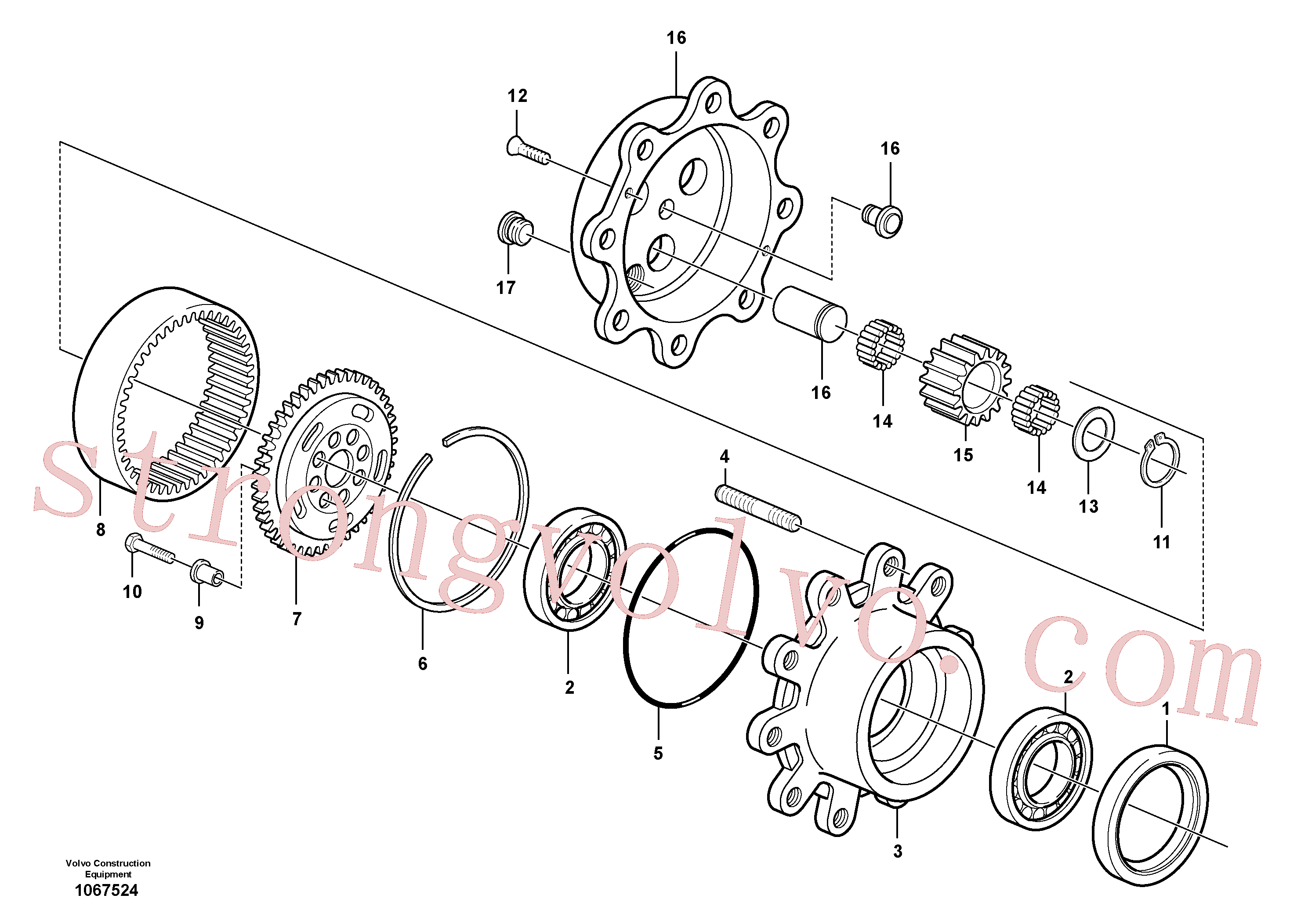 VOE17220227 Volvo Cubo de roda(1067524 Montagem)