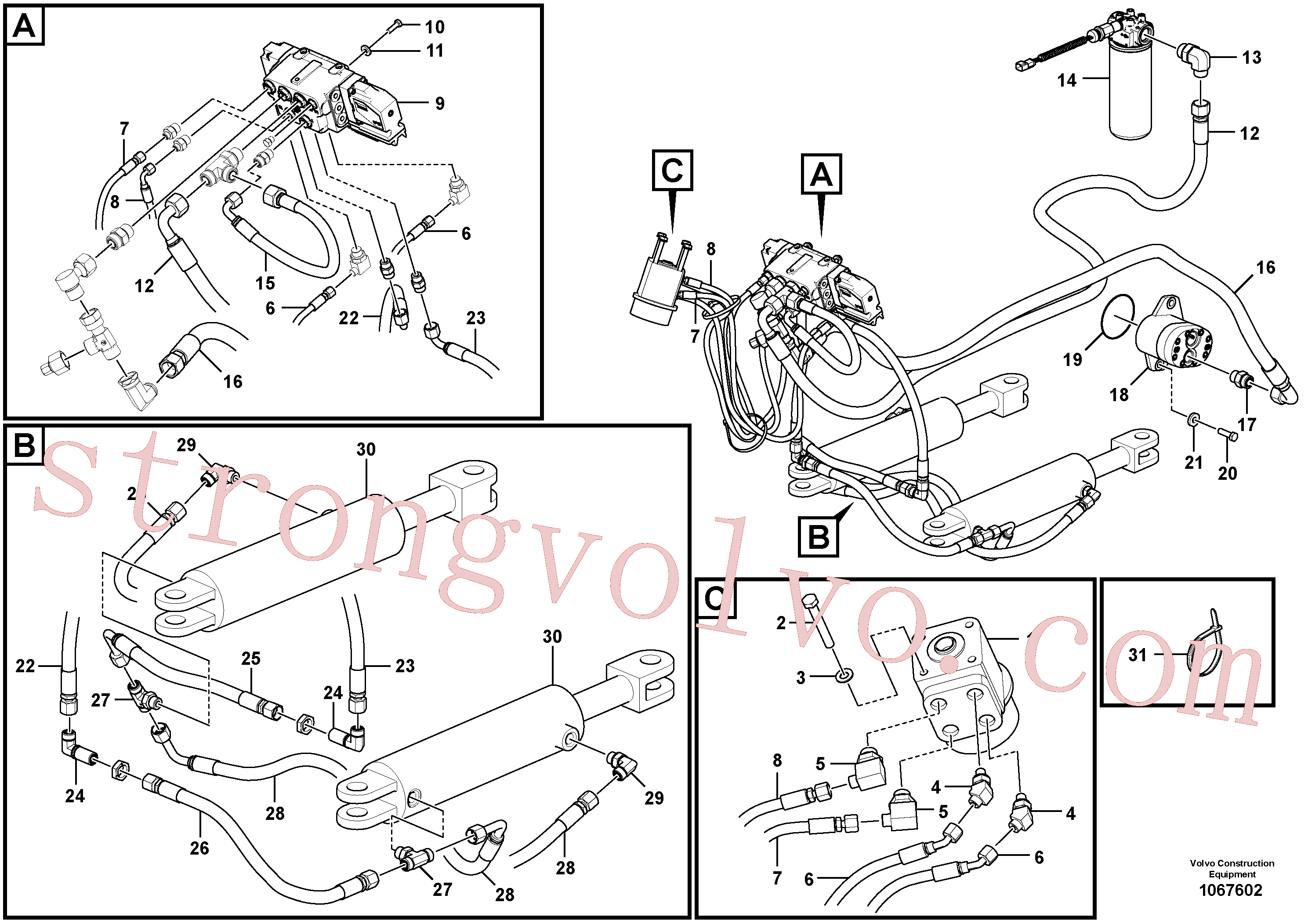 RM59106757 Volvo Sistema de direcção(1067602 Montagem)