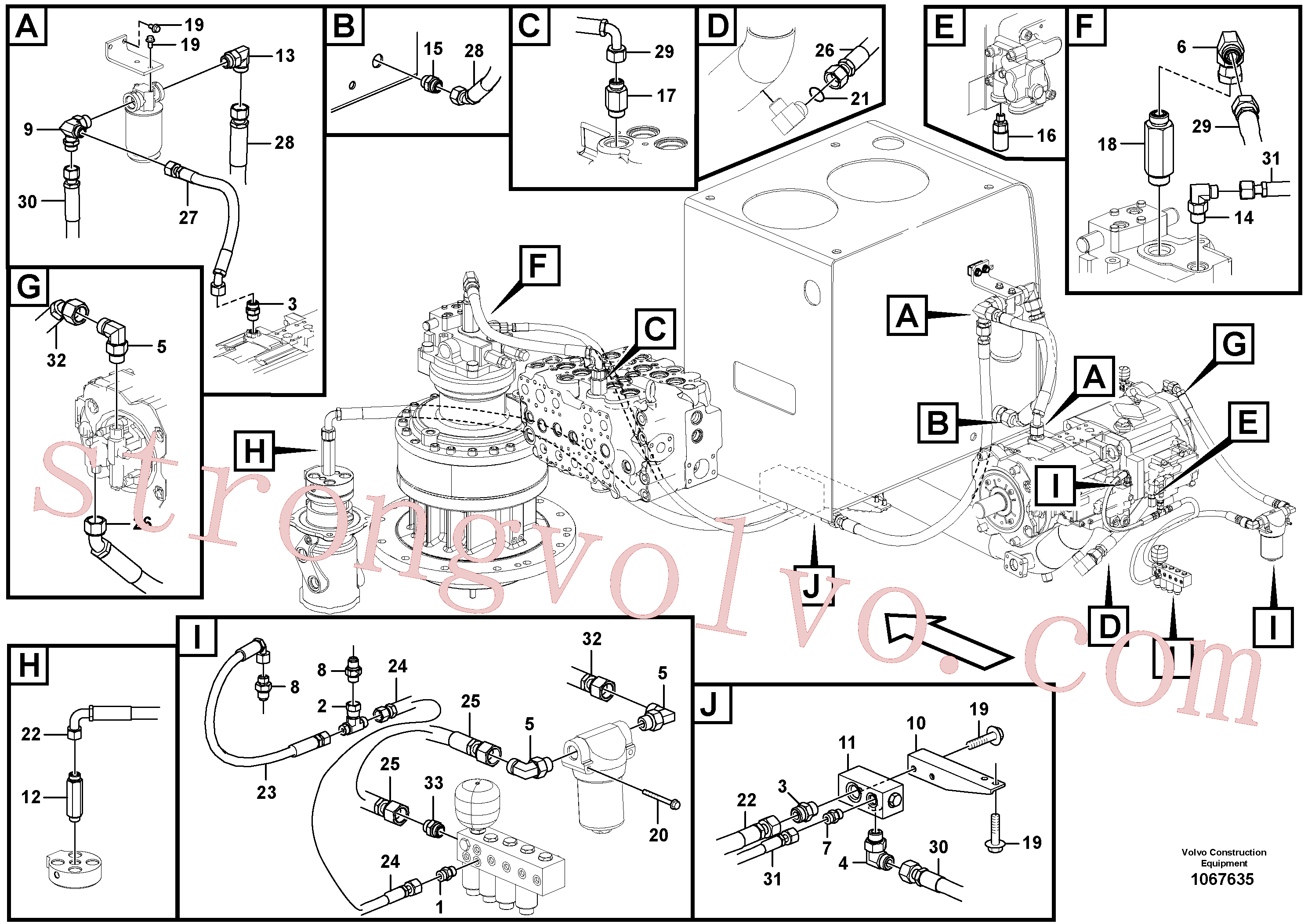 VOE14541555 Cotovelo Volvo escavadeira