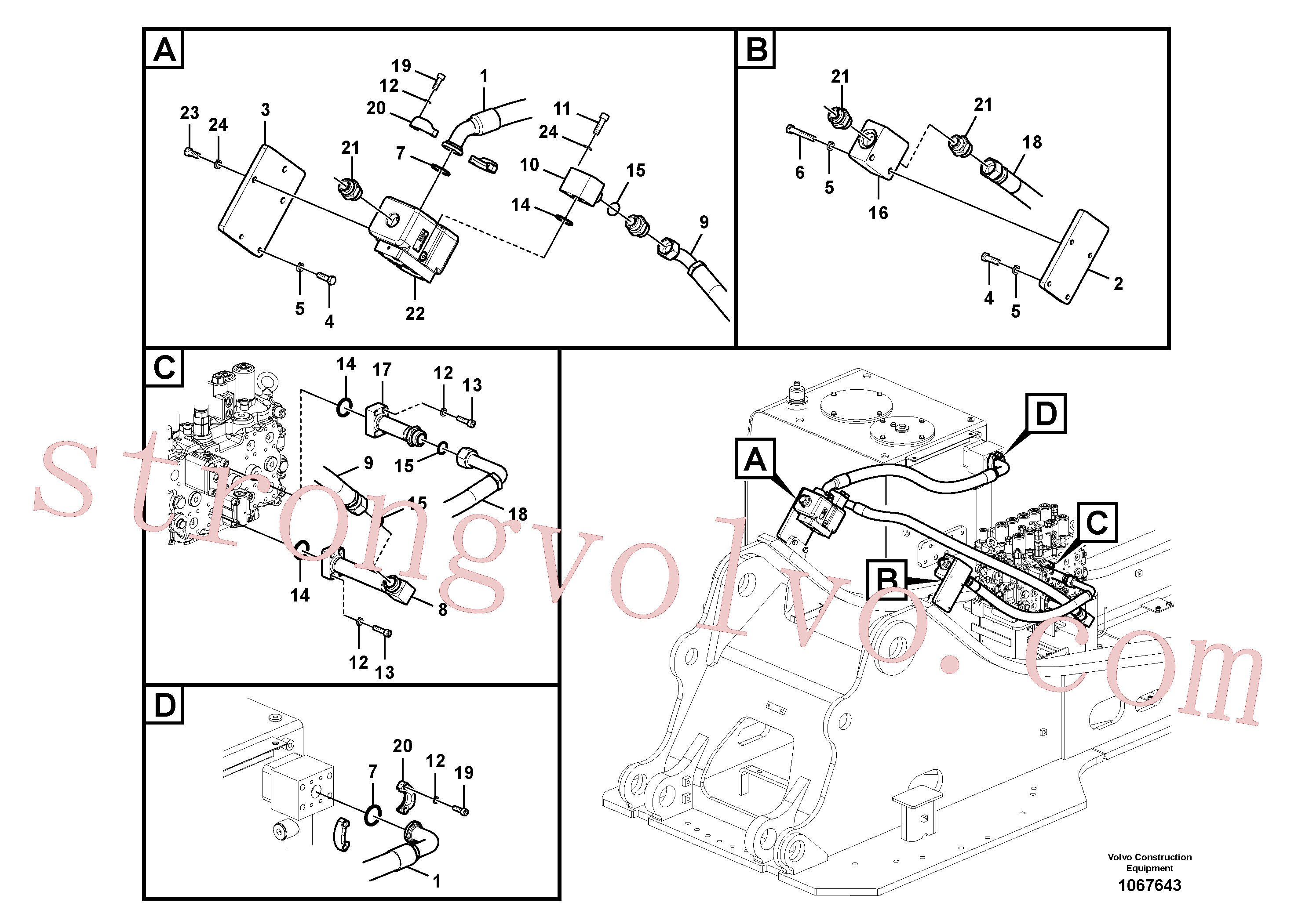 Atacado VOE14570849 Válvula Volvo escavadeira