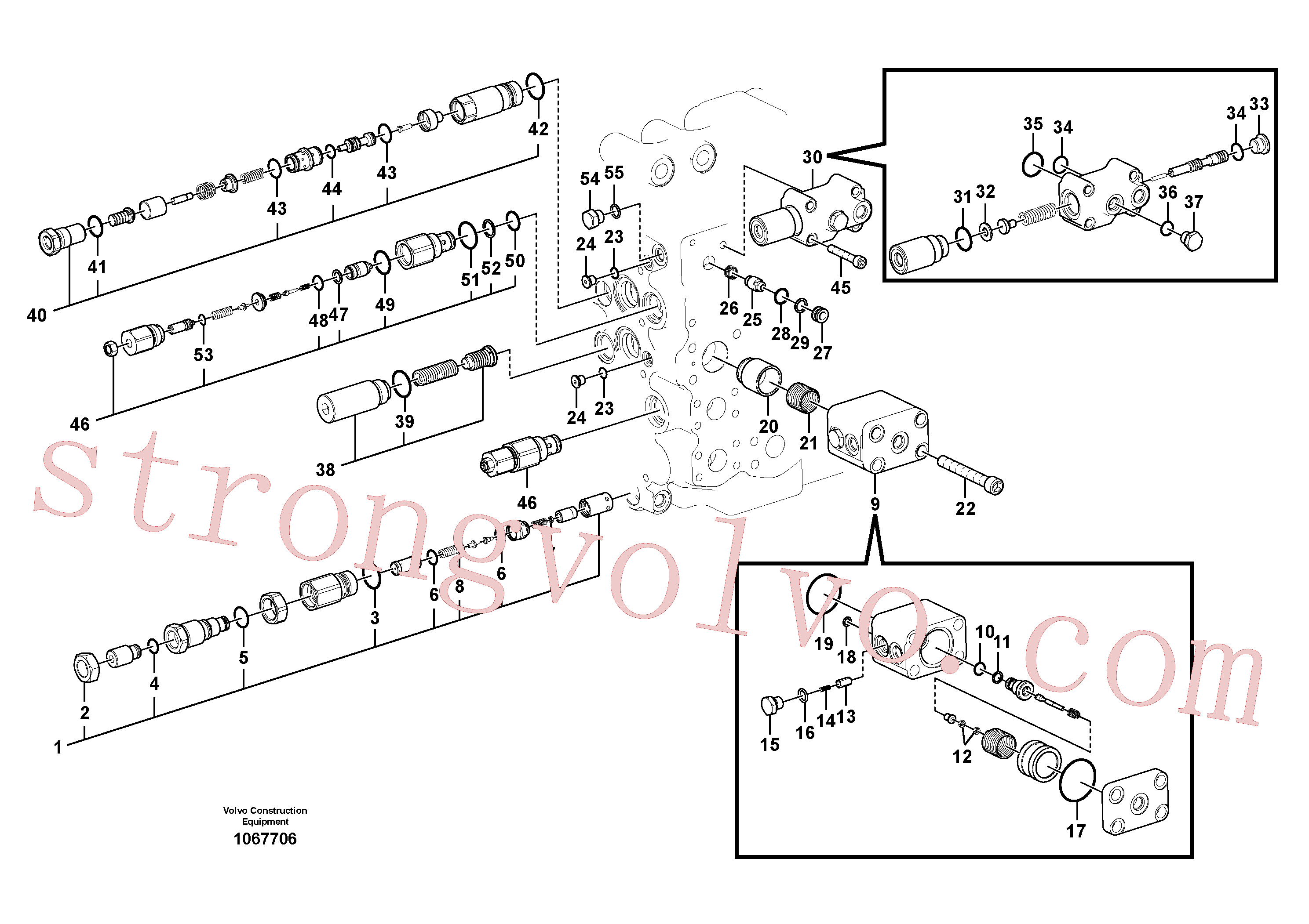 VOE14606823 Volvo Válvula mestra de comando(1067706 Montagem)