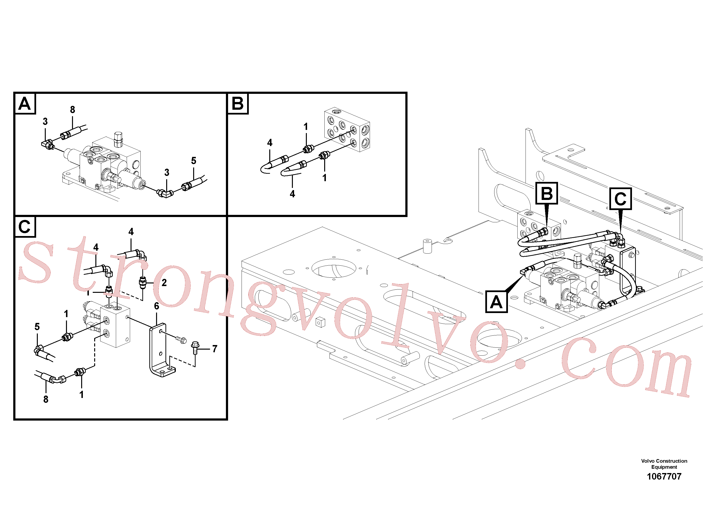 Volvo Acessórios para escavadeira VOE15110376 Mangueira completa Acessórios