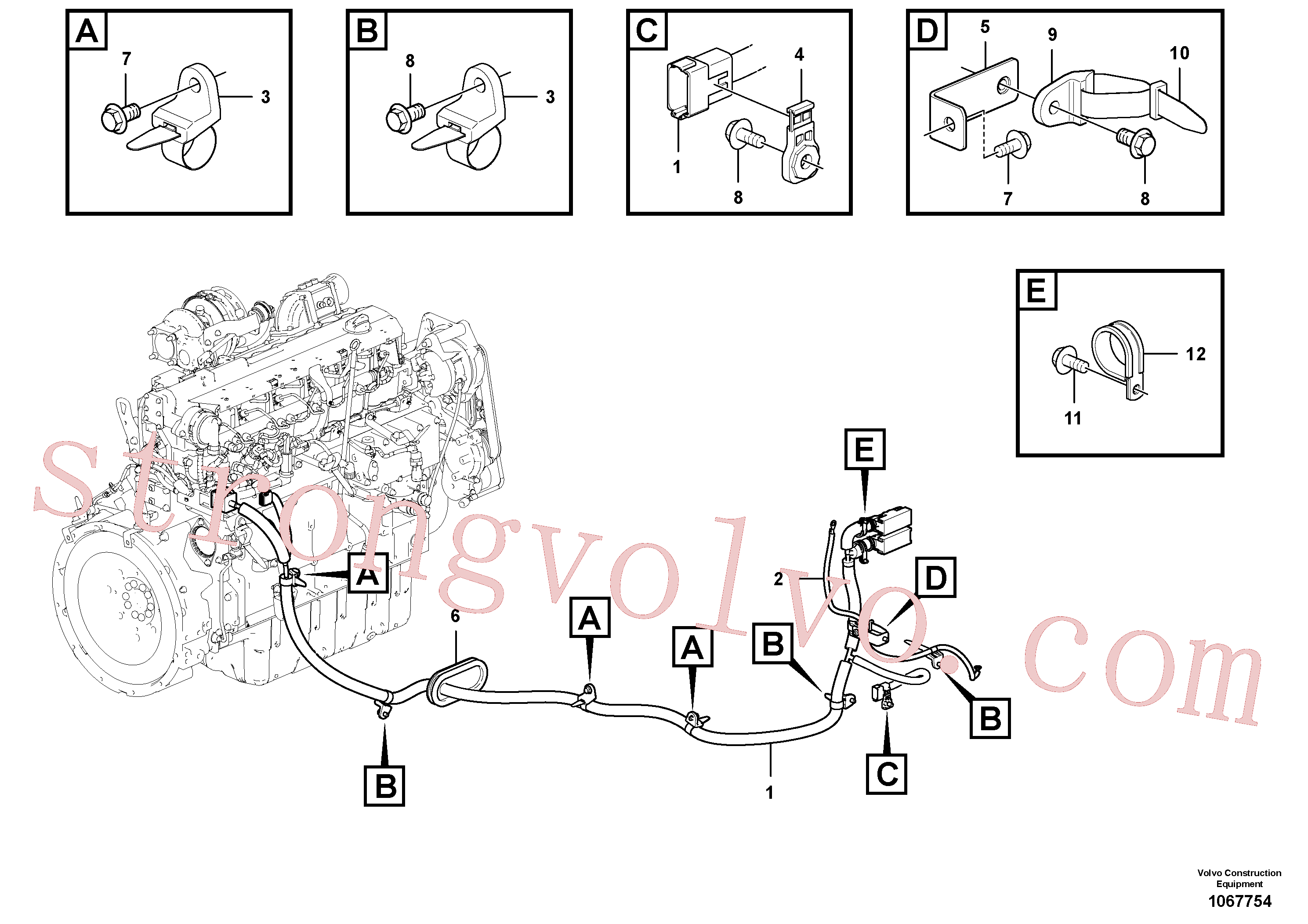 VOE992397 Volvo Cablagem, pós-tratamento dos gases de escape(1067754 Montagem)