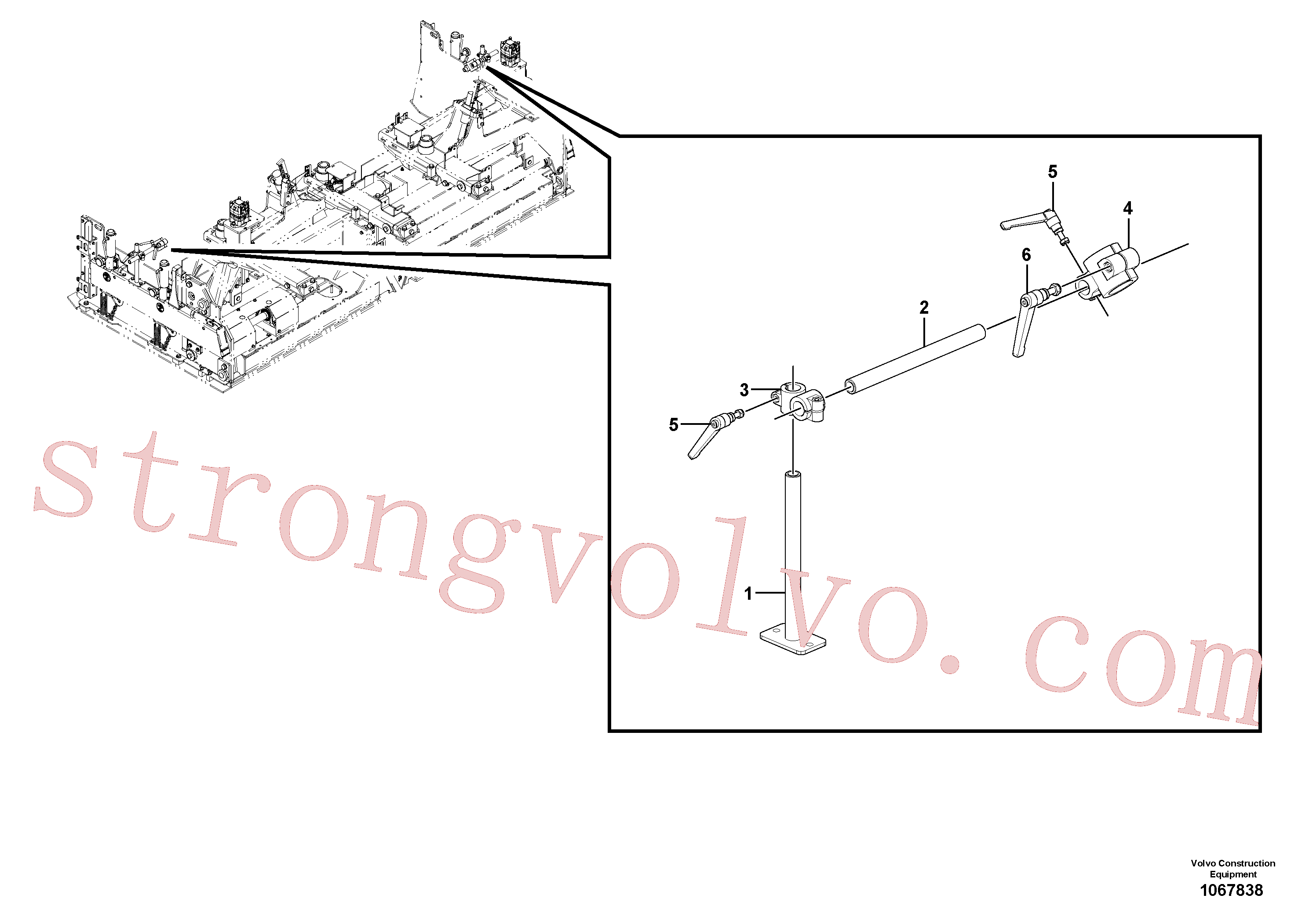 China Made VOE12765344 Suporte de apoio Volvo Acessórios para escavadeira