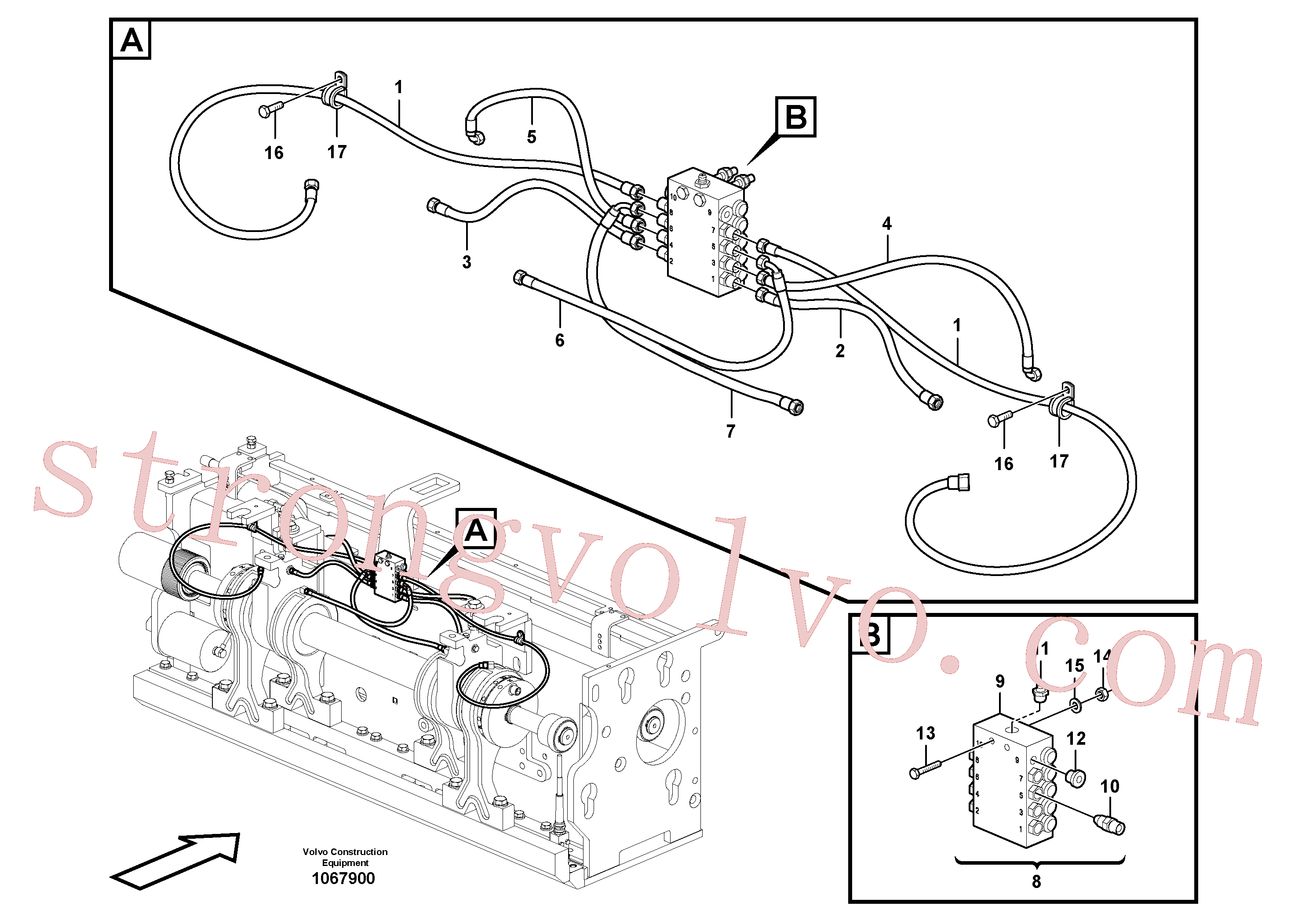 Volvo RM54511852 Mangueira Volvo Acessórios para escavadeira