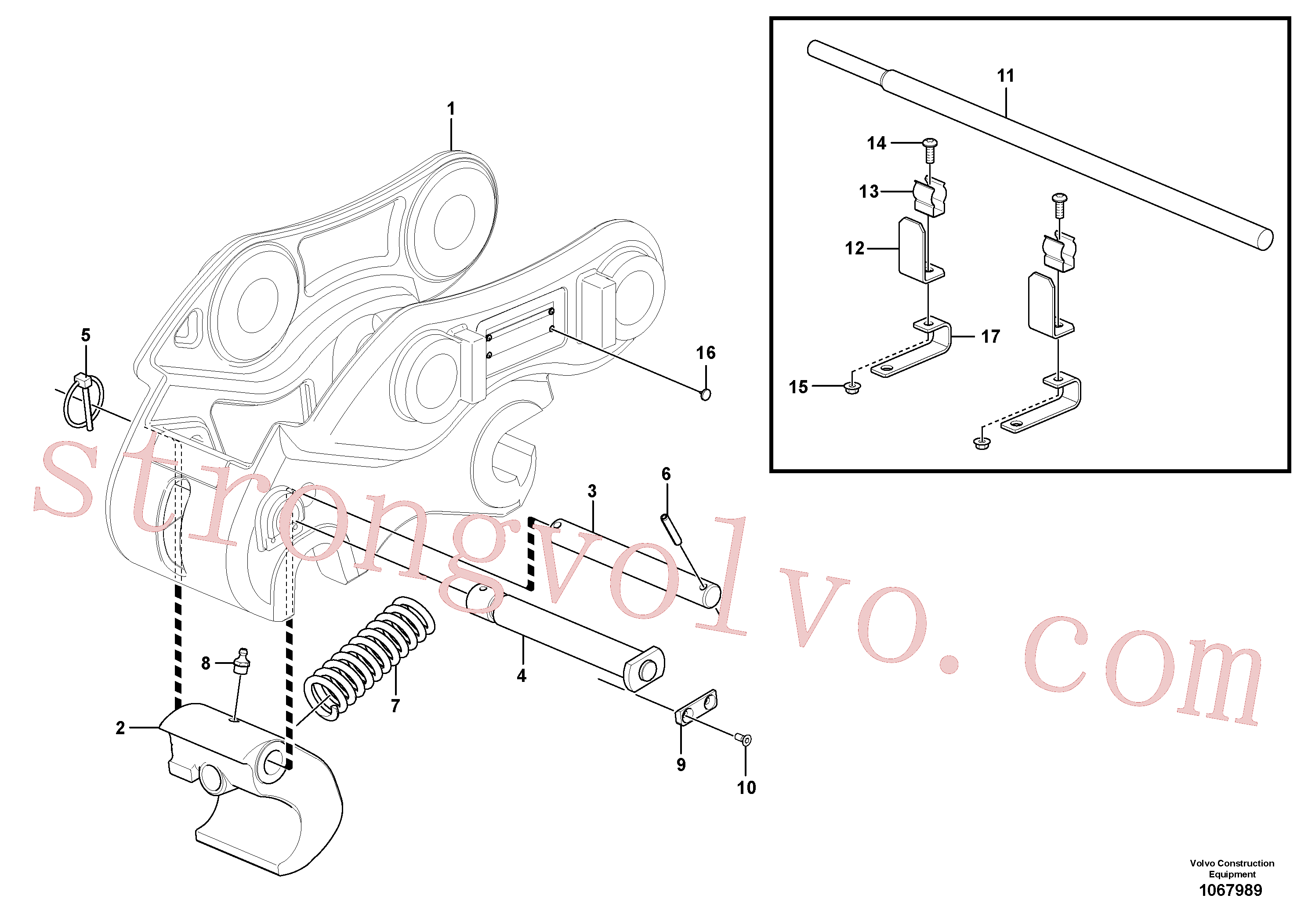 VOE15626801 Volvo Suporte de acoplamento, QuickFit(1067989 Montagem)