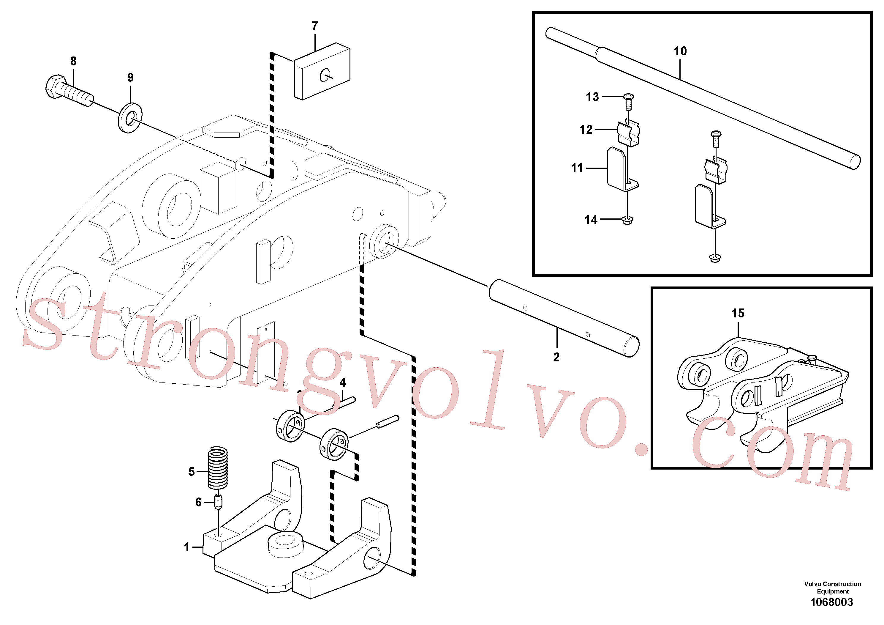 VOE11803856 Volvo Suporte de acoplamento, QuickFit(1068003 Montagem)