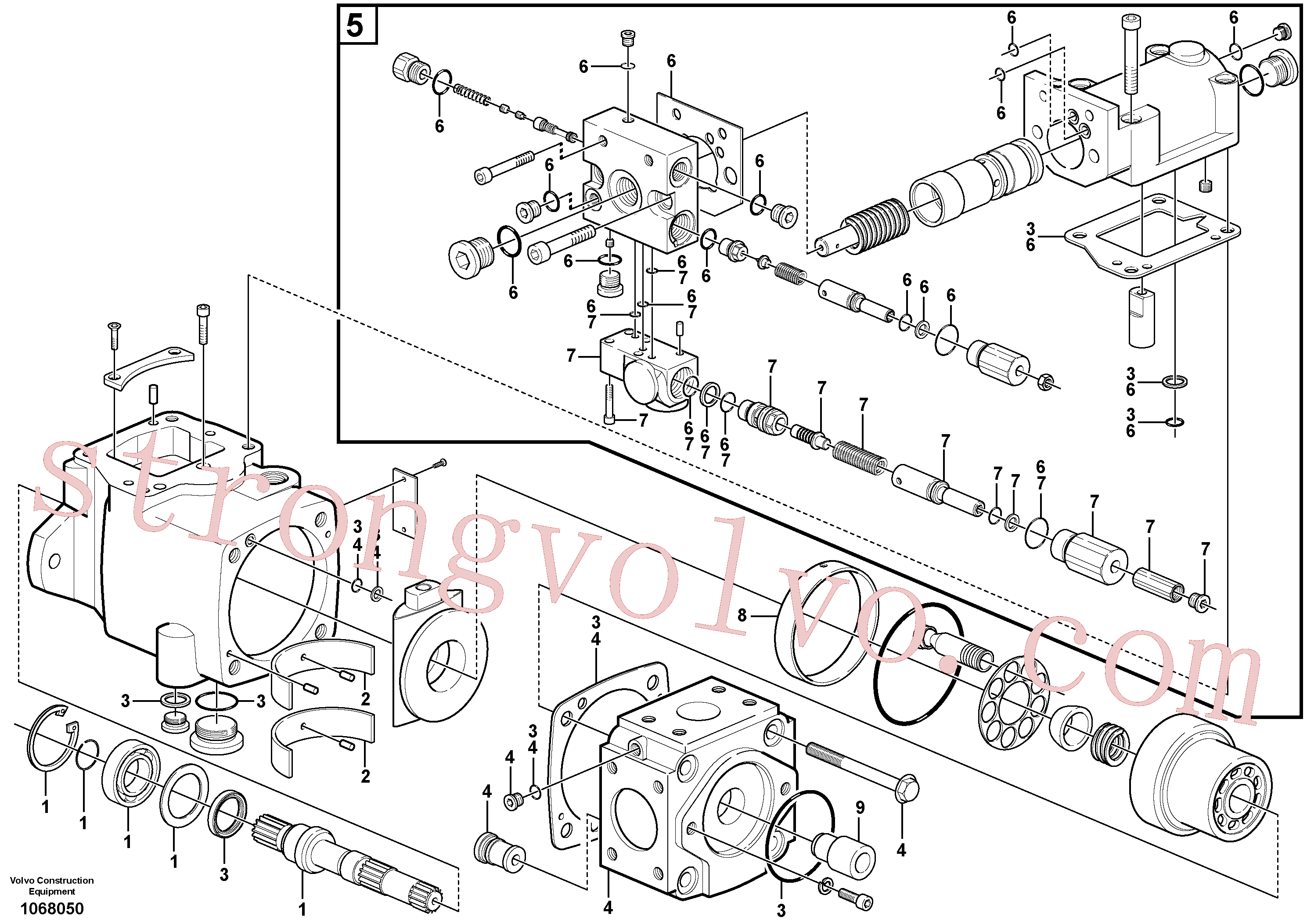VOE11709023 Volvo Bomba hidráulica(1068050 Montagem)