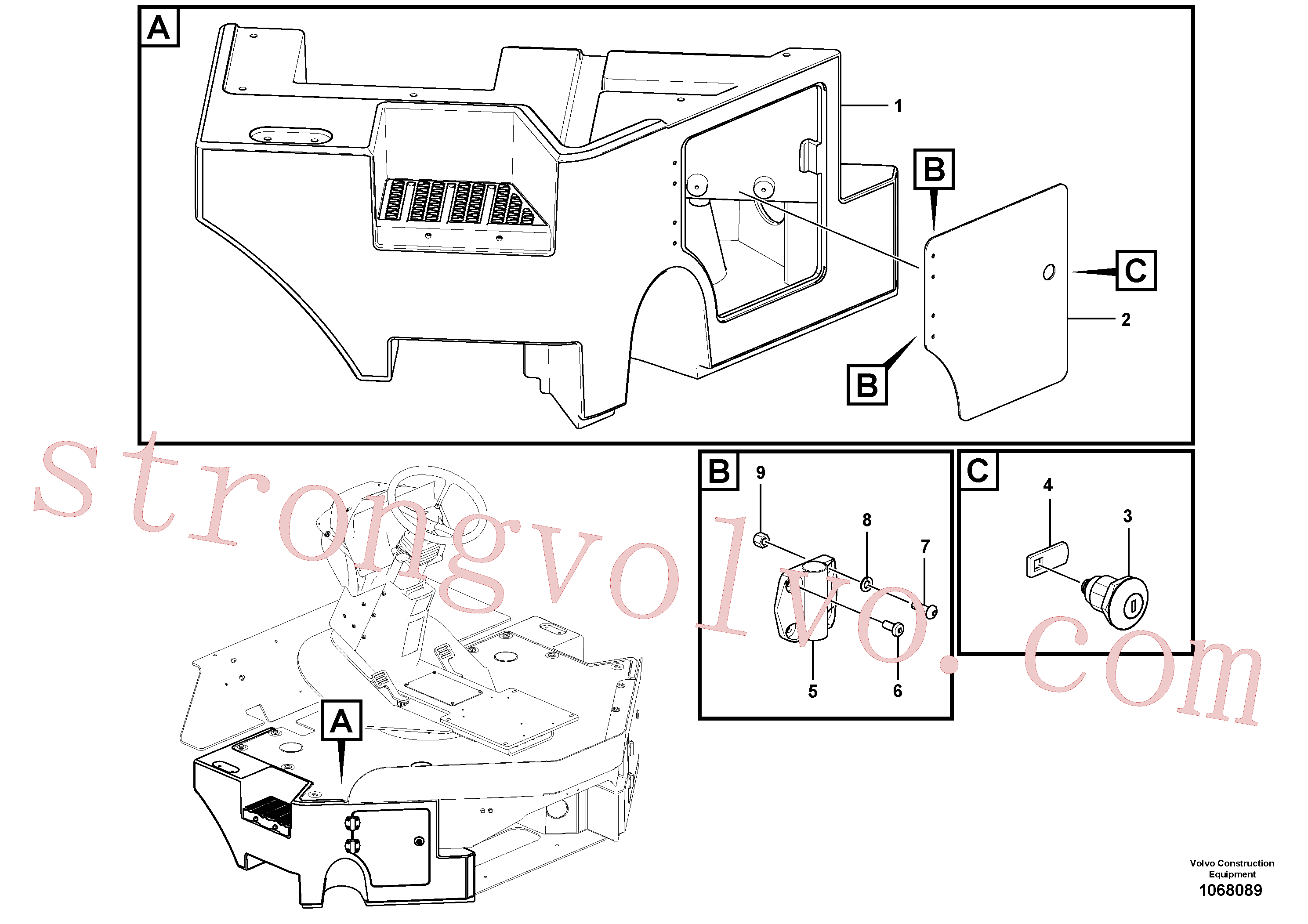 VOE15173204 Volvo Pavimento do operador(1068089 Montagem)