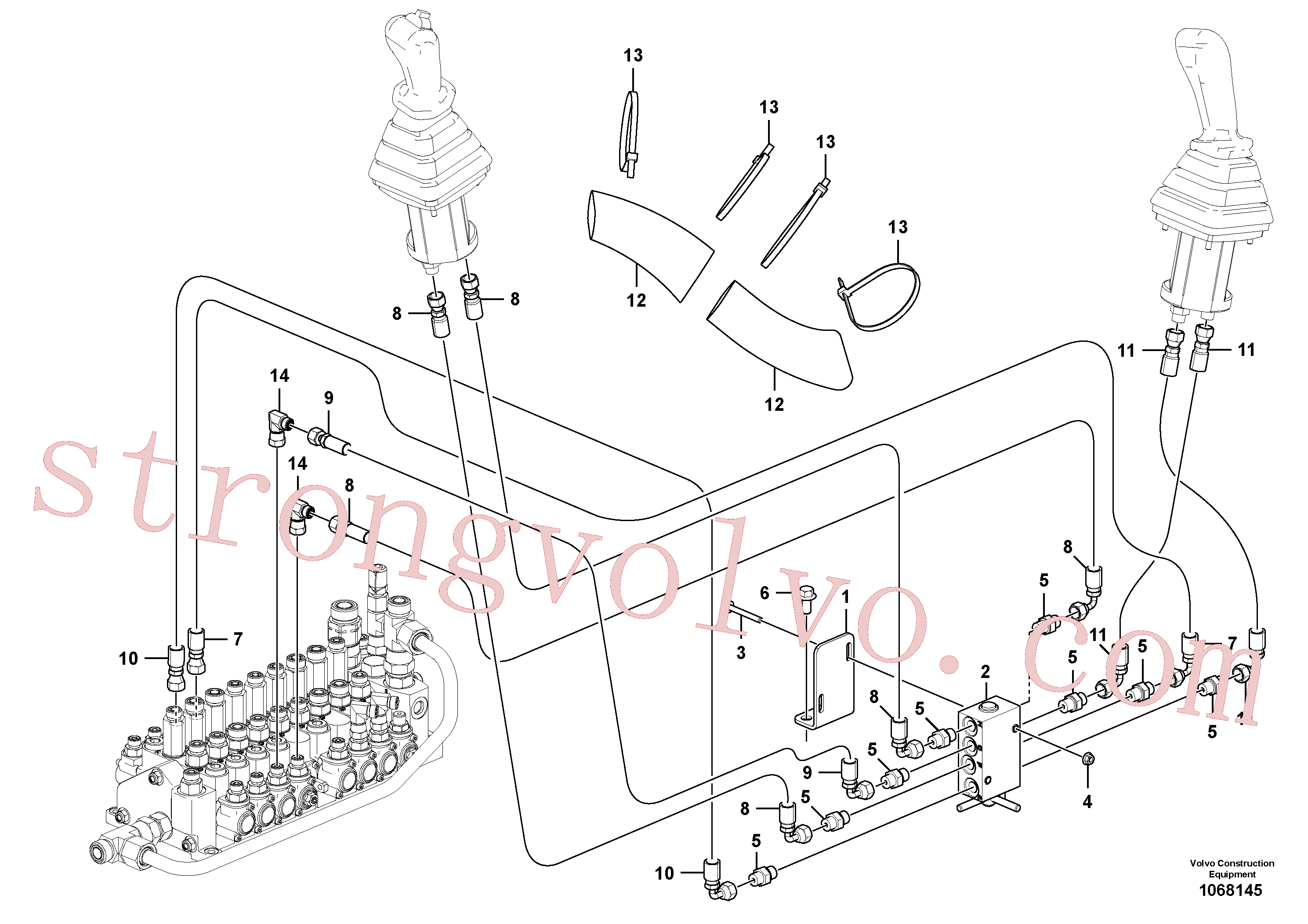 VOE11806517 Válvula hidráulica Volvo escavadeira