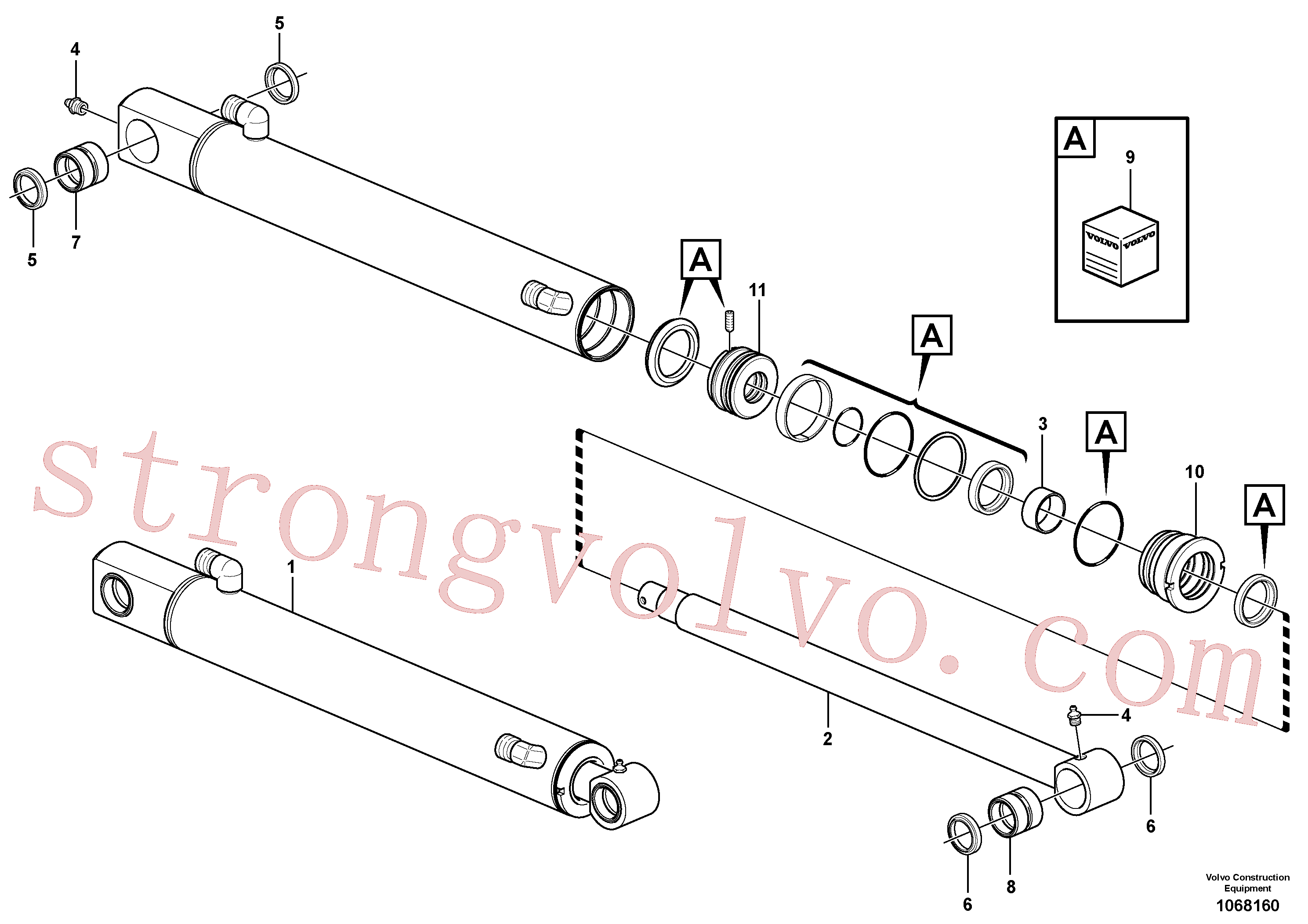 VOE15078188 Rolamento deslizamento Volvo escavadeira