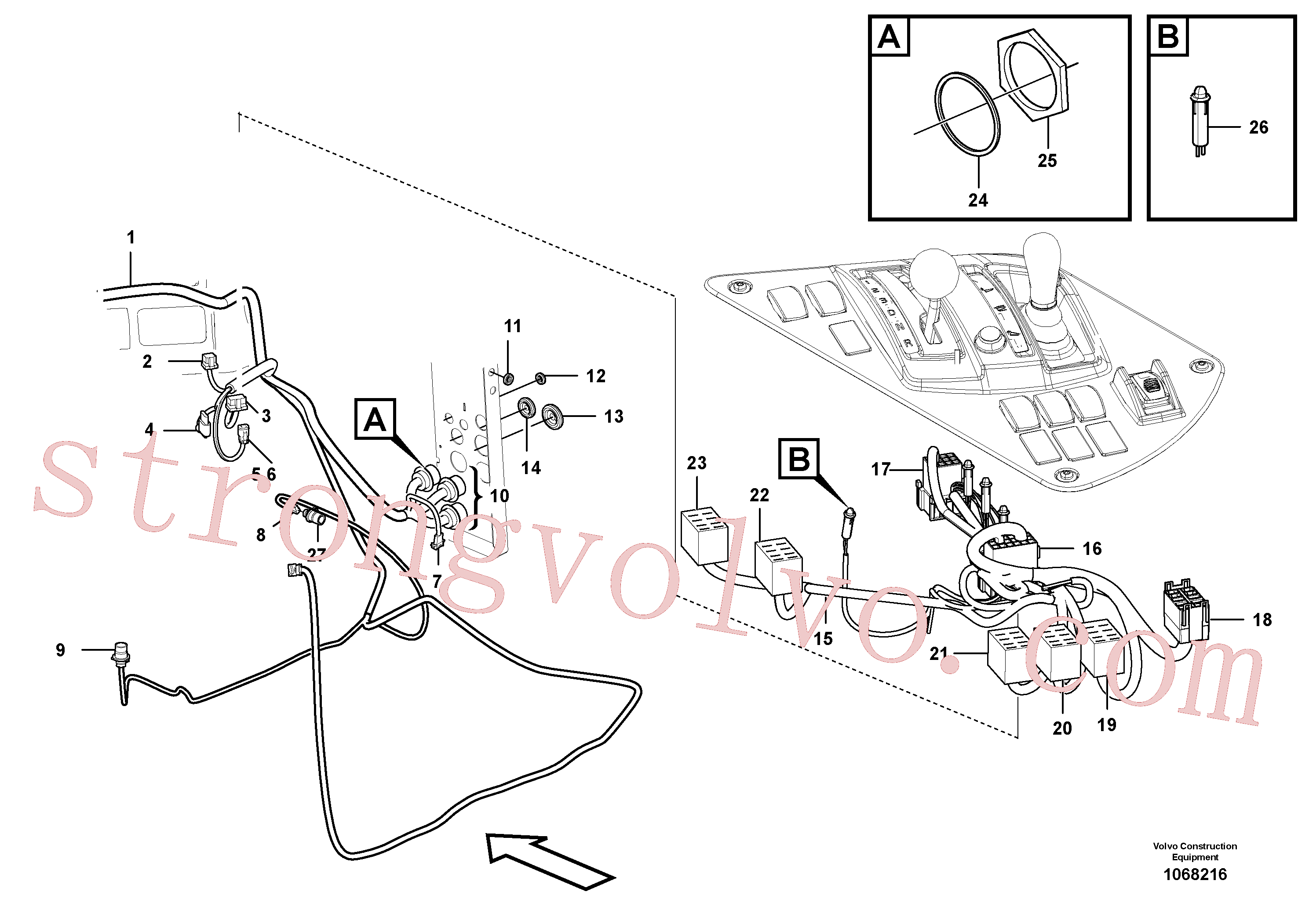VOE20367826 Volvo Cablagem, painel de comando(1068216 Montagem)