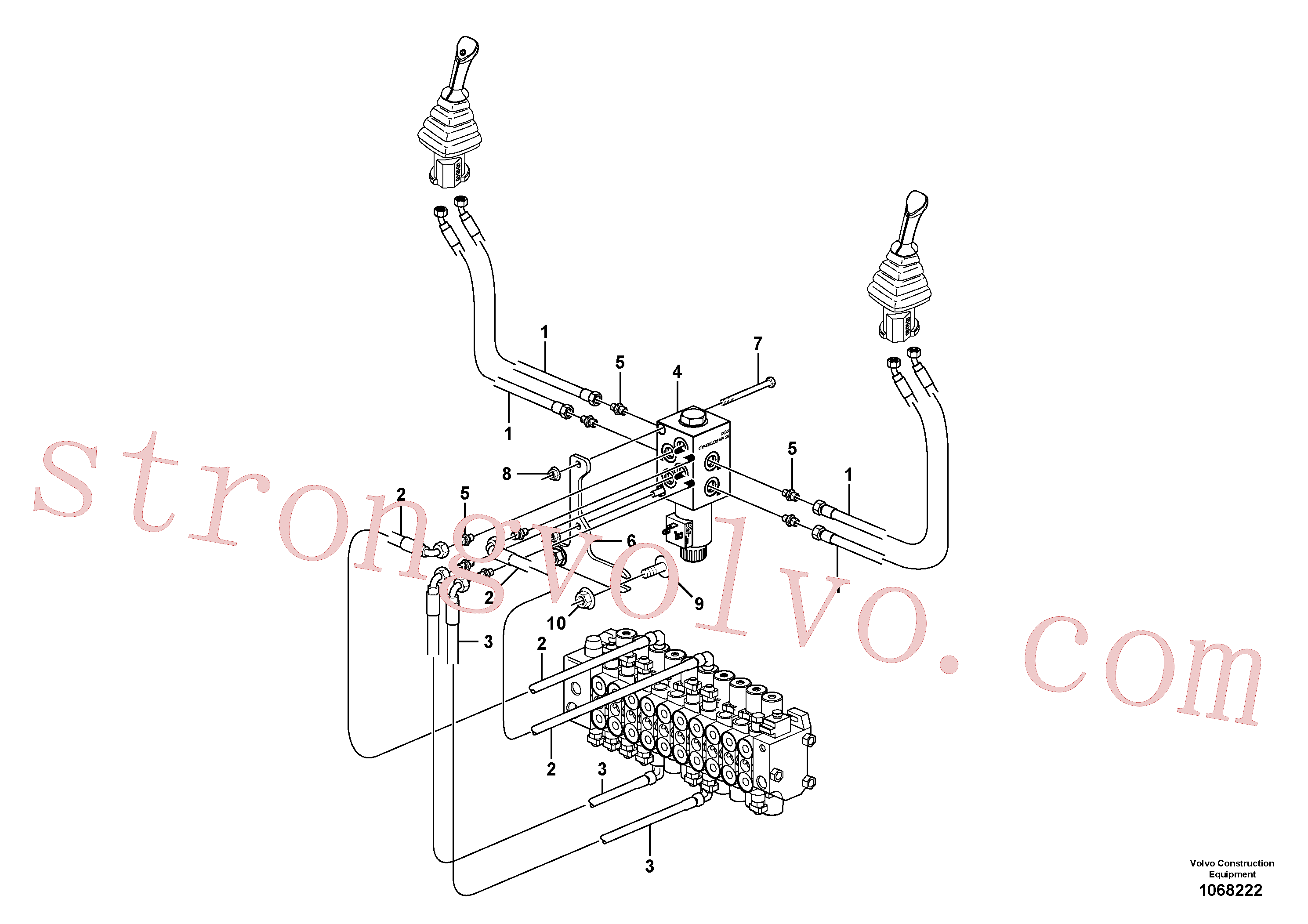 VOE16203151 Volvo Servo-sistema, comandos da escavadora(1068222 Montagem)