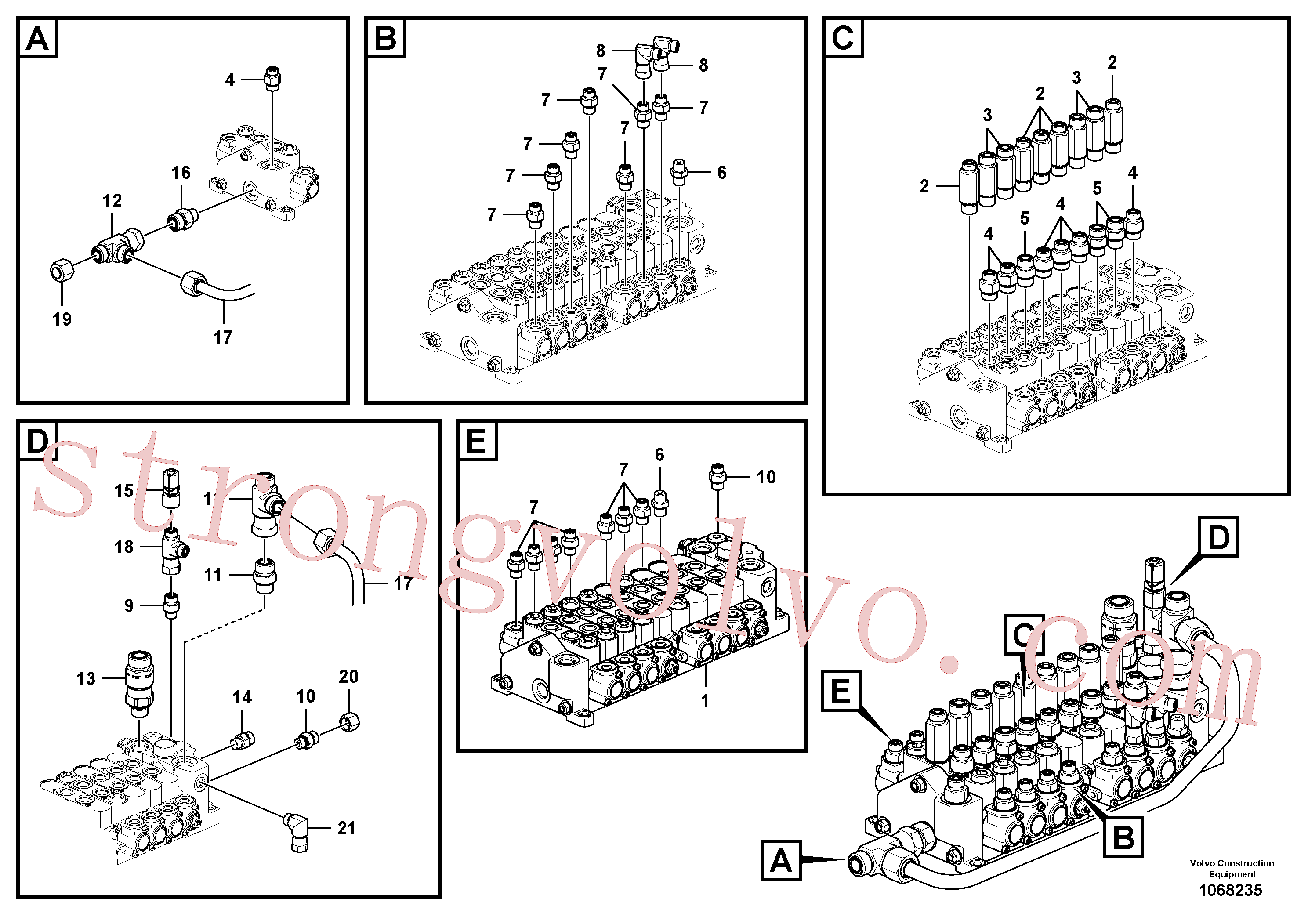 RM59922534 Volvo Válvula de comando com acessórios.(1068235 Montagem)