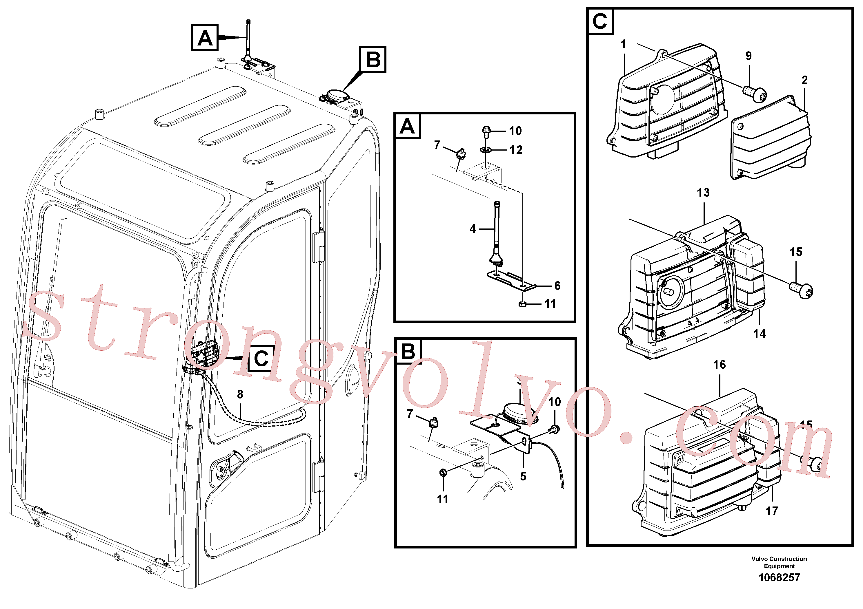 VOE992056 Volvo Cablagem, telemática(1068257 Montagem)