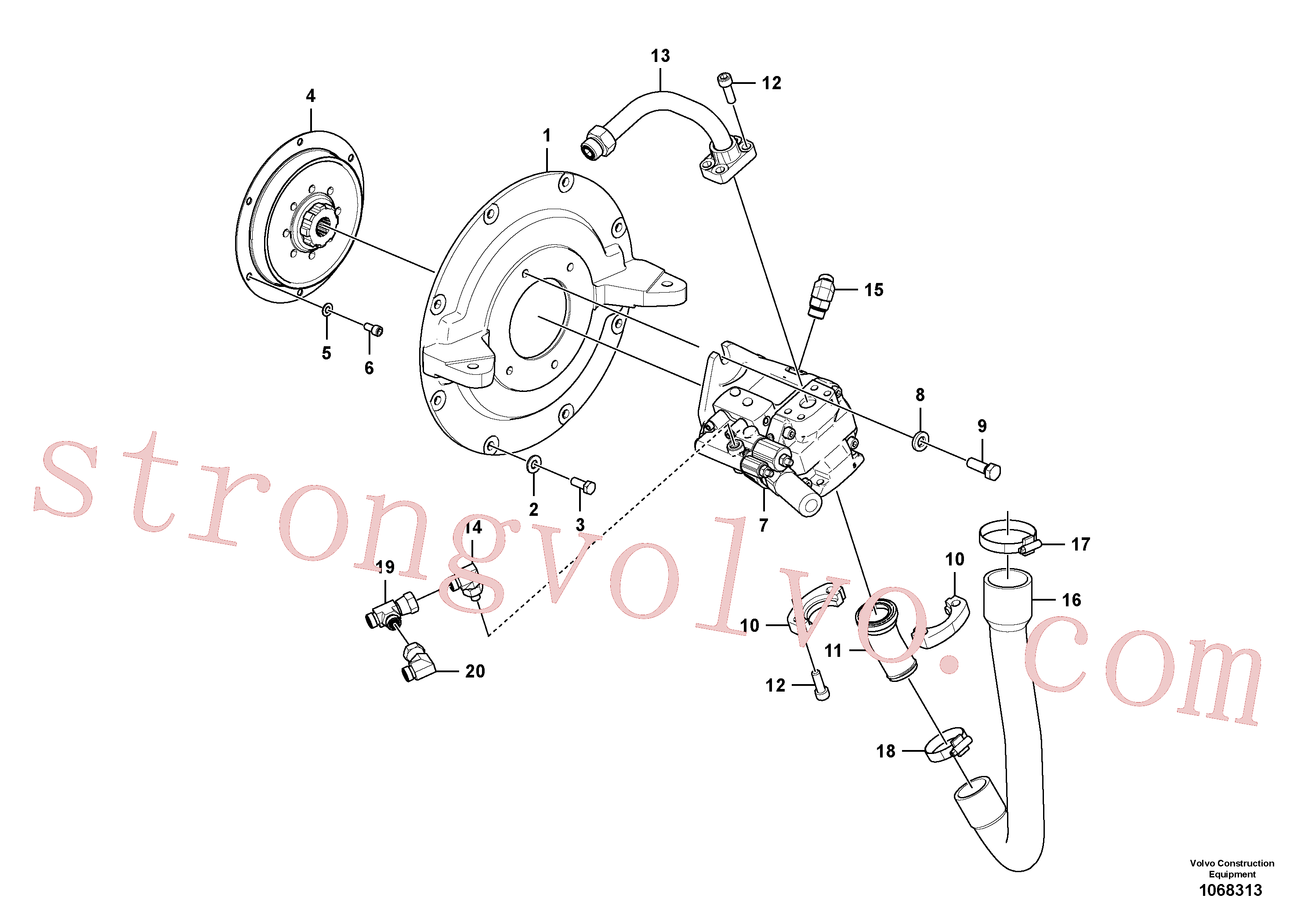 VOE956567 Volvo Bomba hidráulica com acessórios(1068313 Montagem)