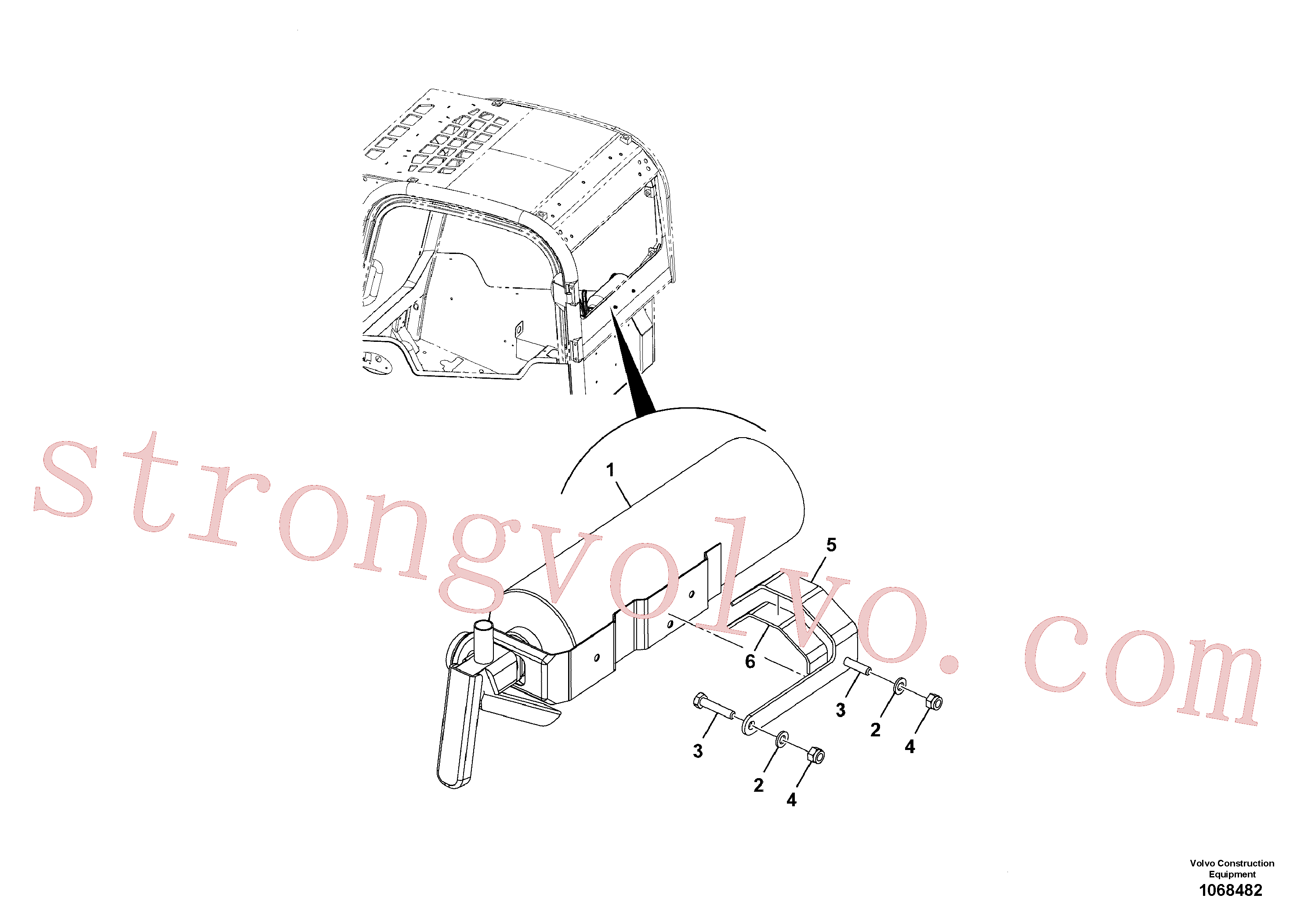 VOE20511758 Volvo Extintor de incêndio(1068482 Montagem)
