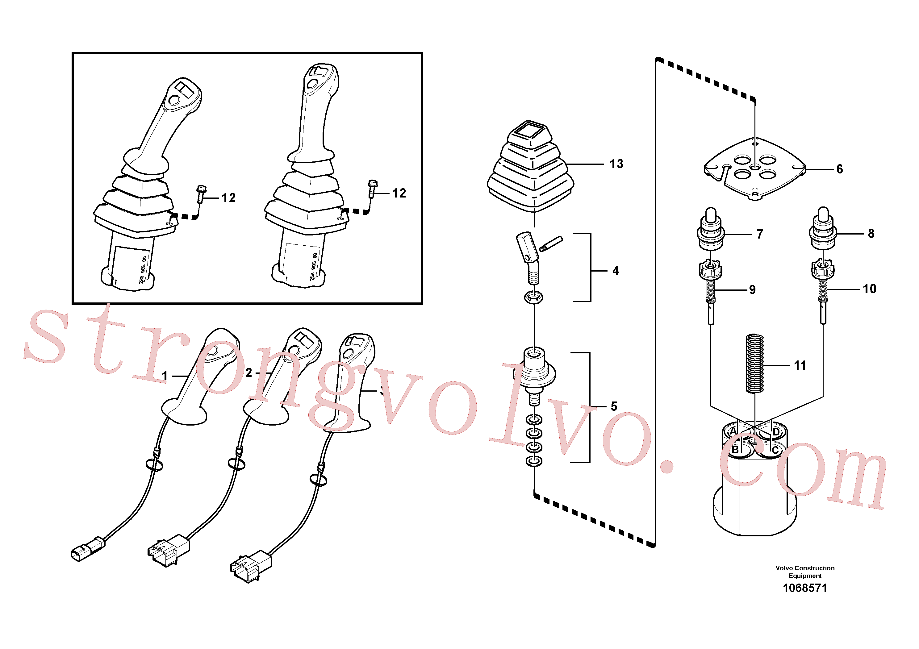 VOE14524920 Volvo Servo-sistema, válvula de comando à distância(1068571 Montagem)