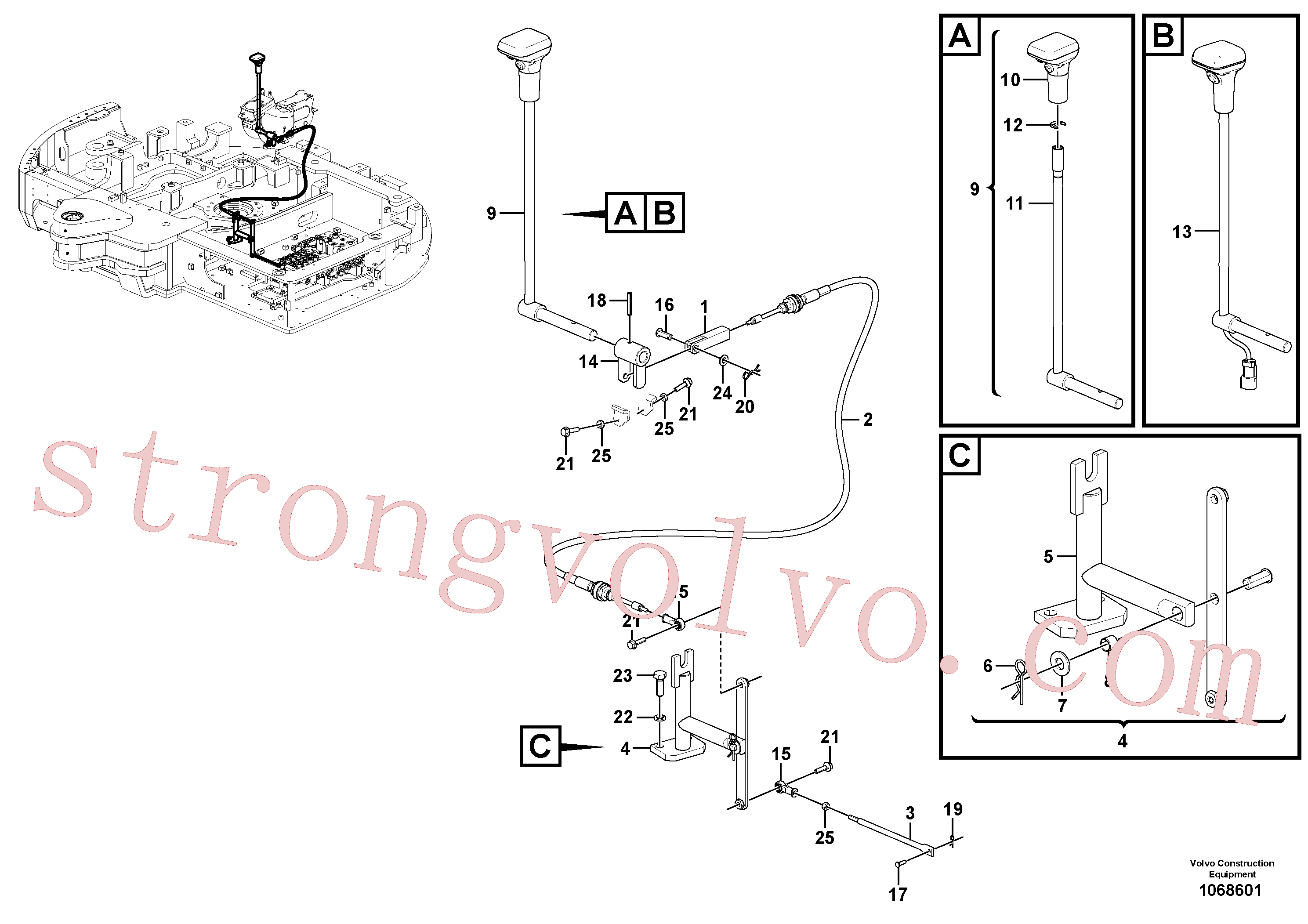 VOE14633448 Volvo Sistema servomotor, lâmina de terraplanagem(1068601 Montagem)