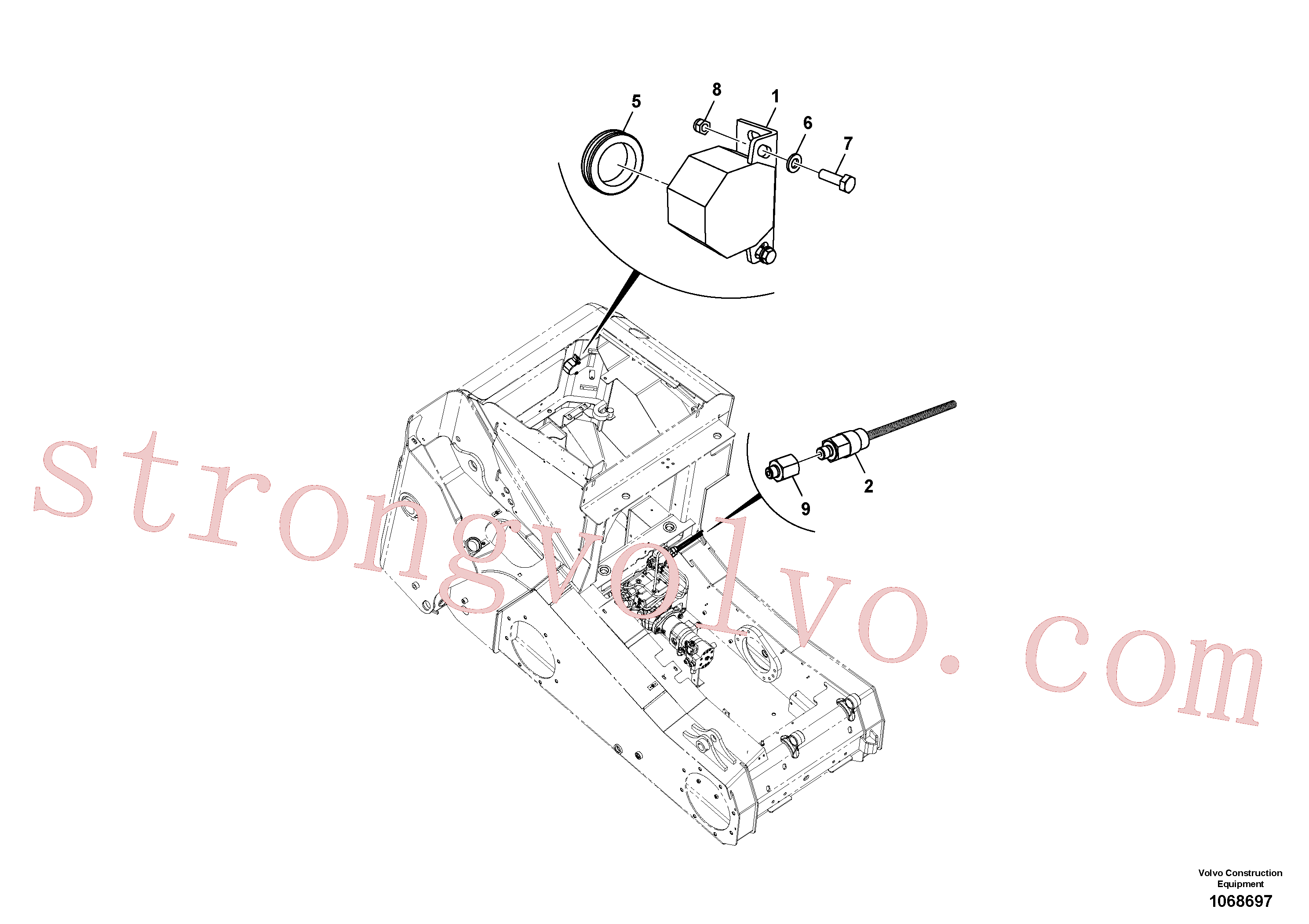 Volvo Acessórios para escavadeira VOE16212203 Parafuso batente Acessórios