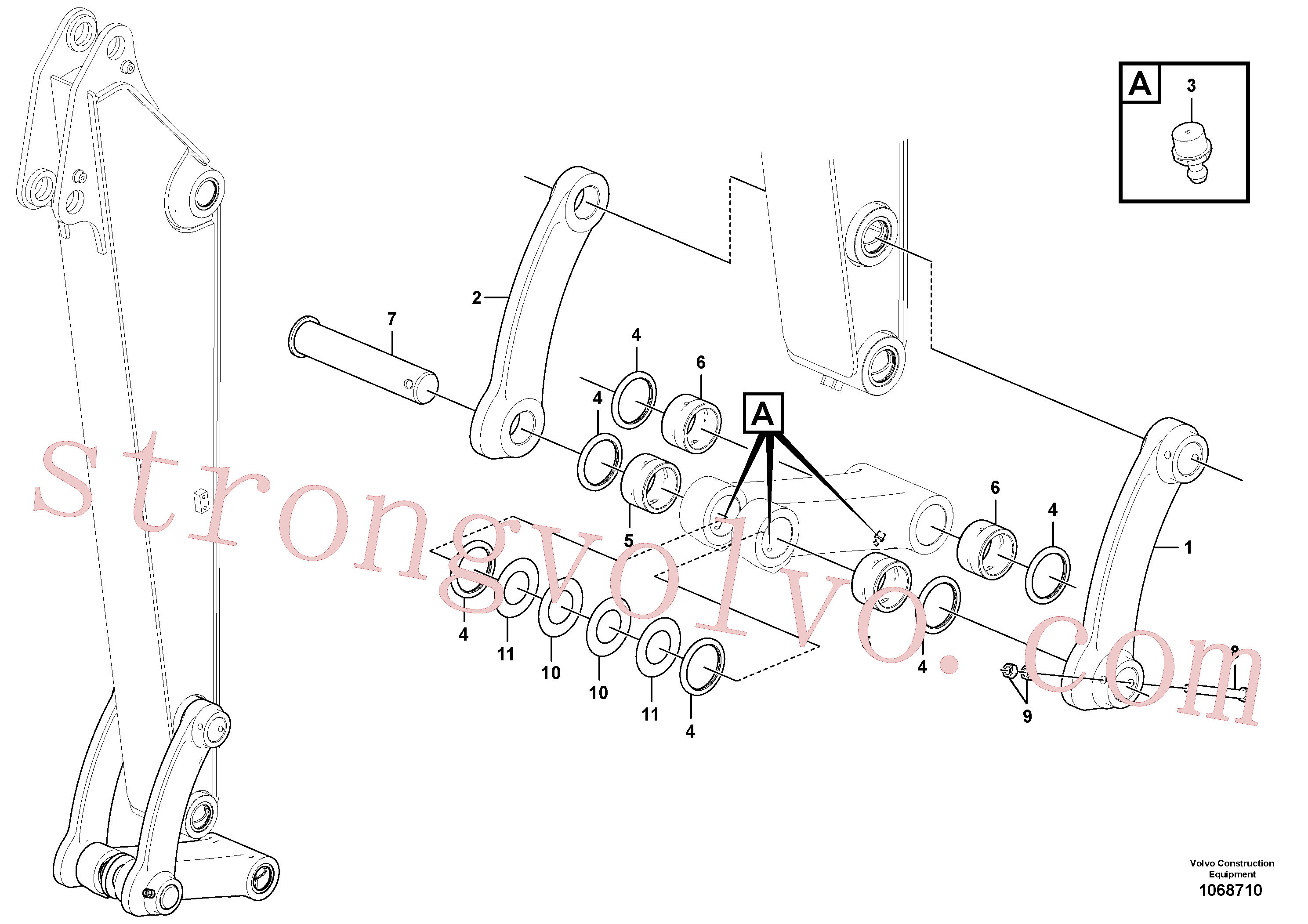 SA9625-11213 Volvo Tirantes à haste de ligação(1068710 Montagem)