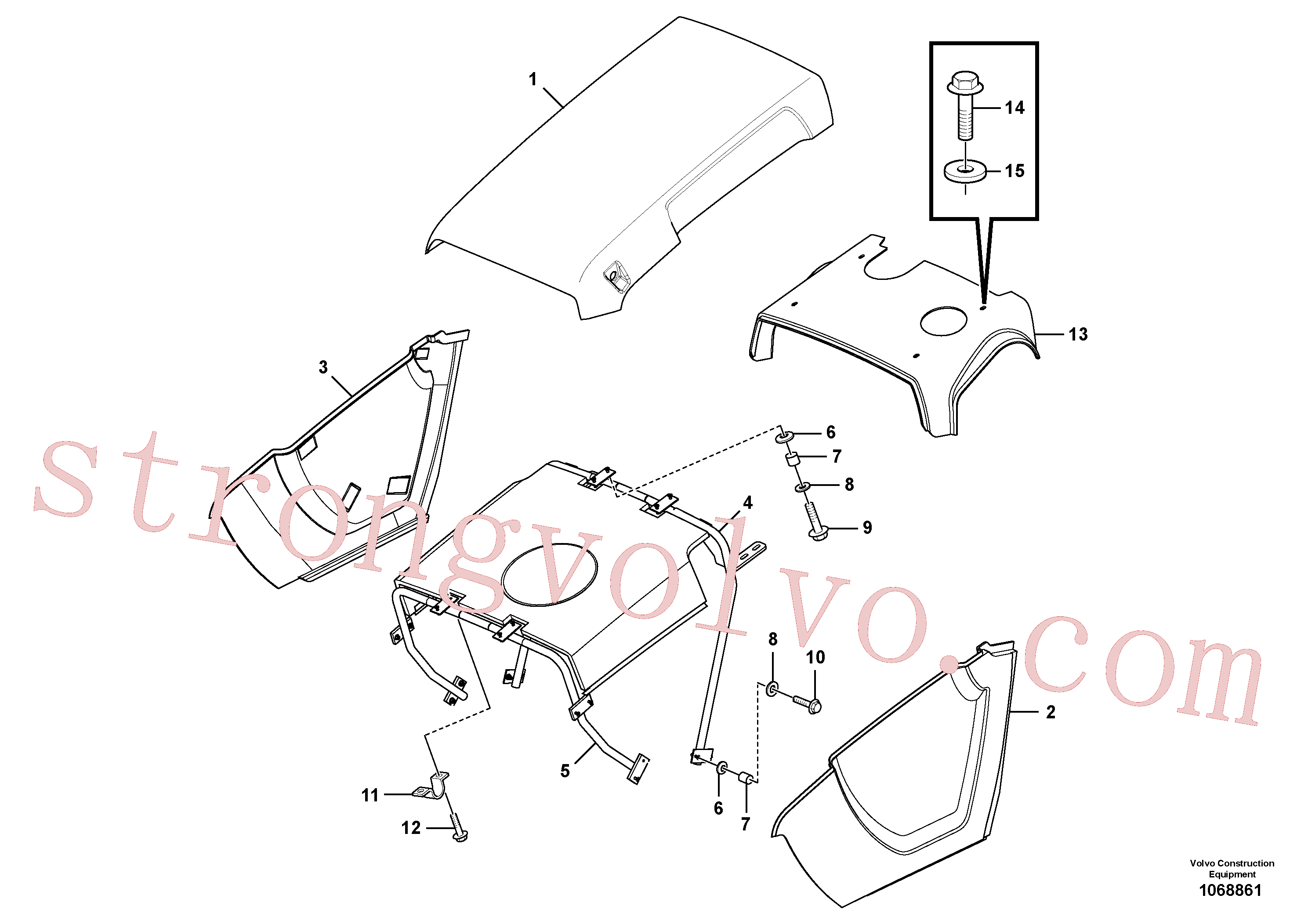 VOE11806505 Volvo Capot do motor(1068861 Montagem)