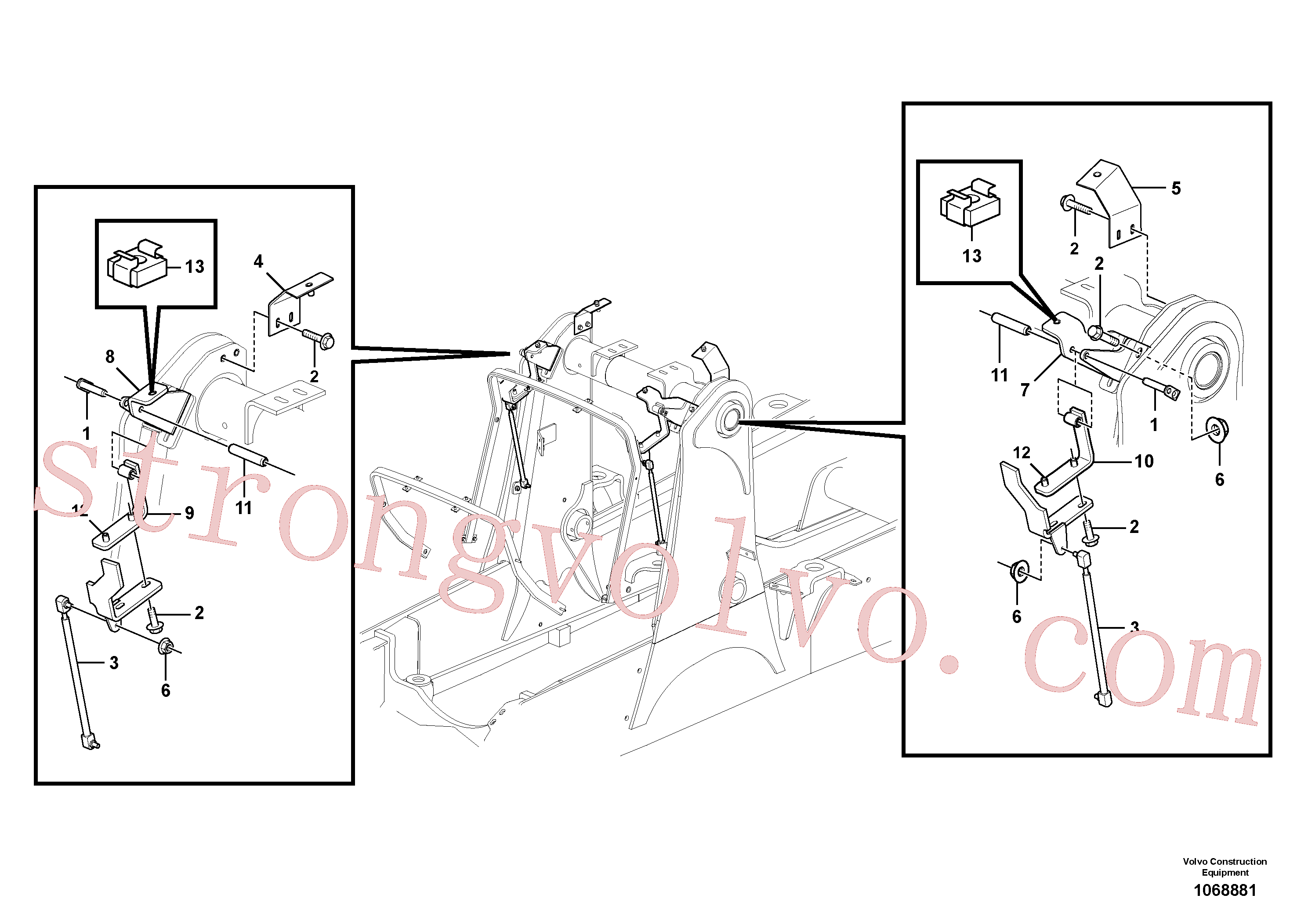 Volvo Montagem VOE11802283 Porca gaiola Acessórios
