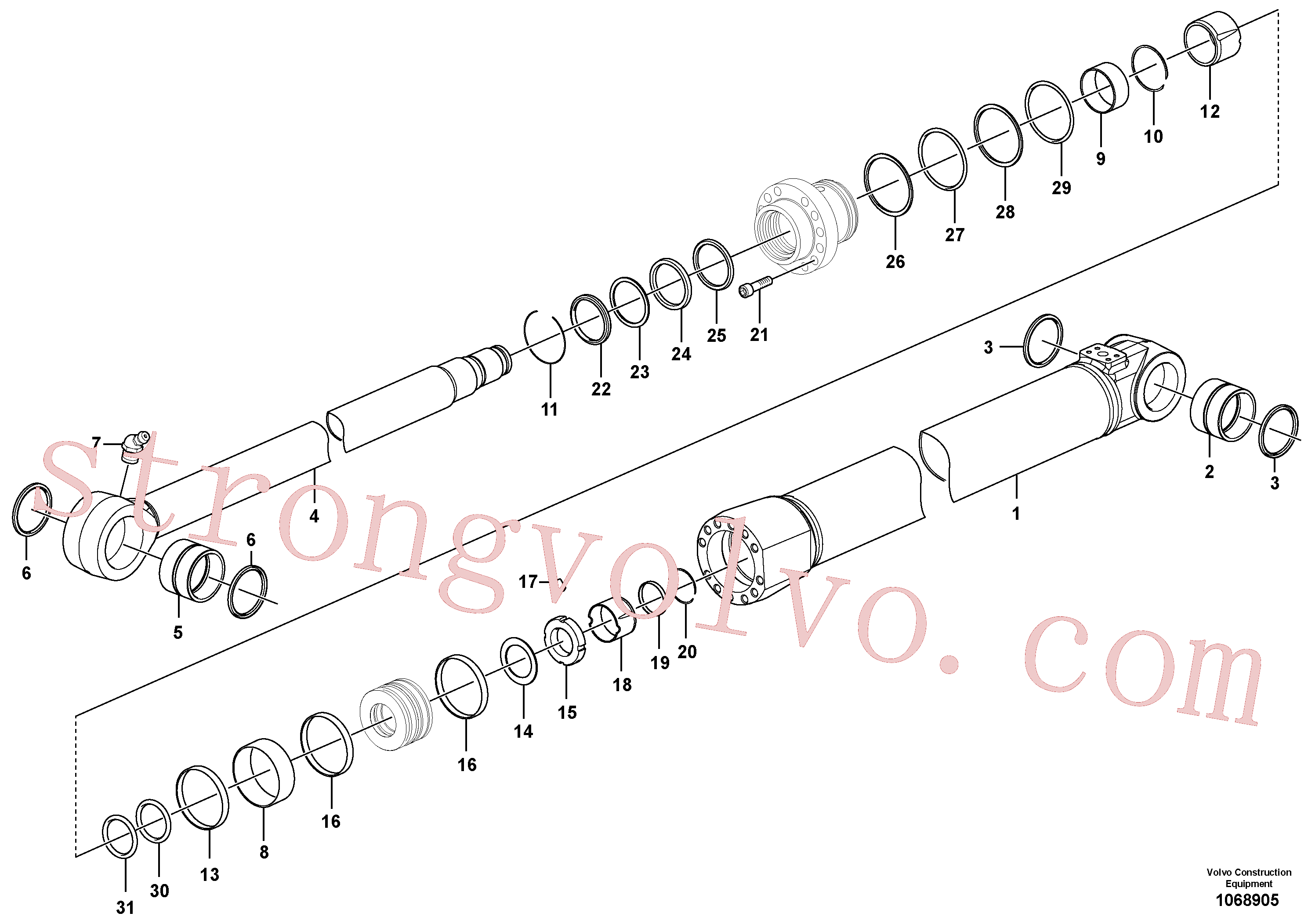 Volvo Montagem SA9566-10800 Anel de apoio Acessórios