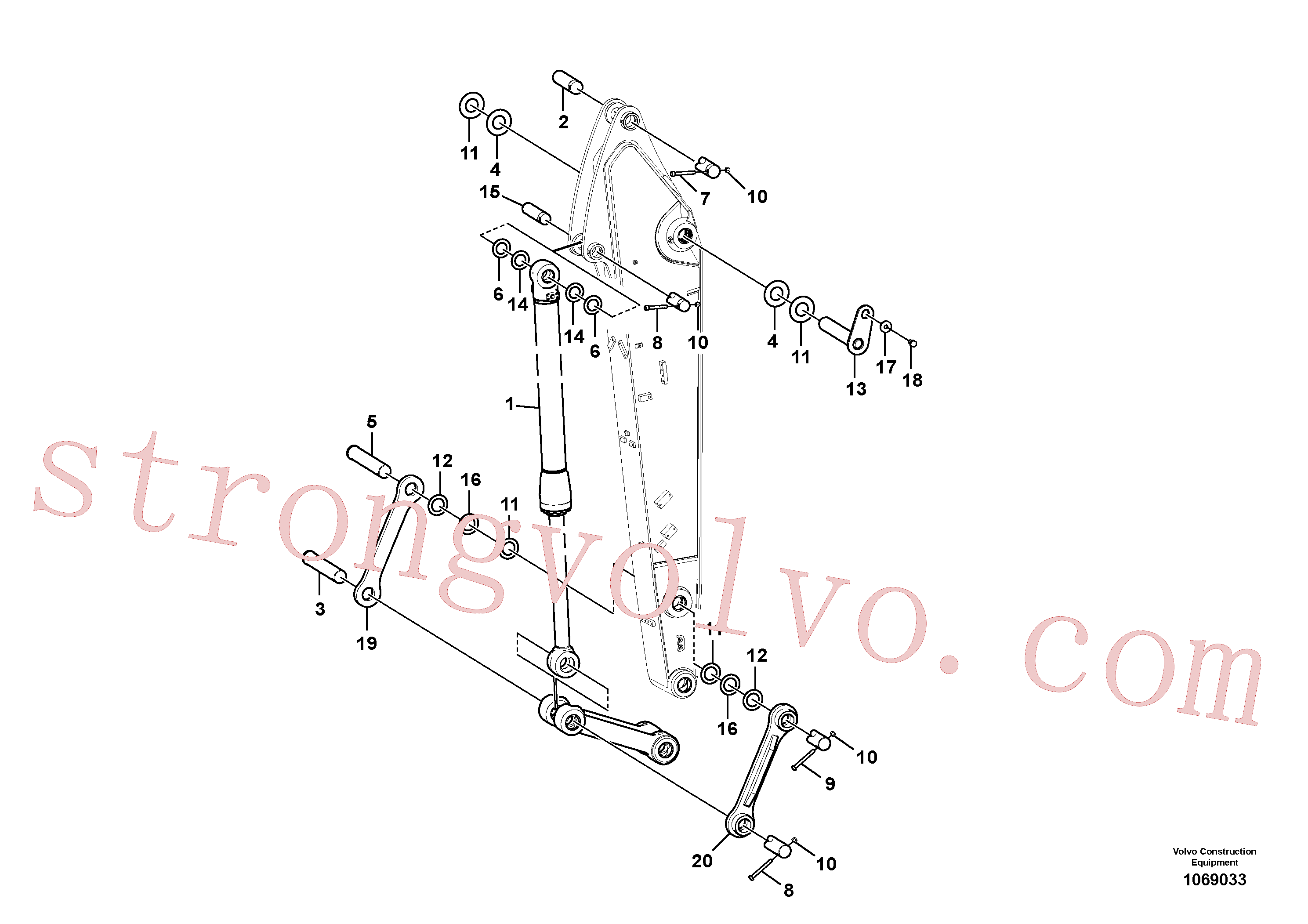 VOE14548998 Volvo Elos do braço de afundamento(1069033 Montagem)