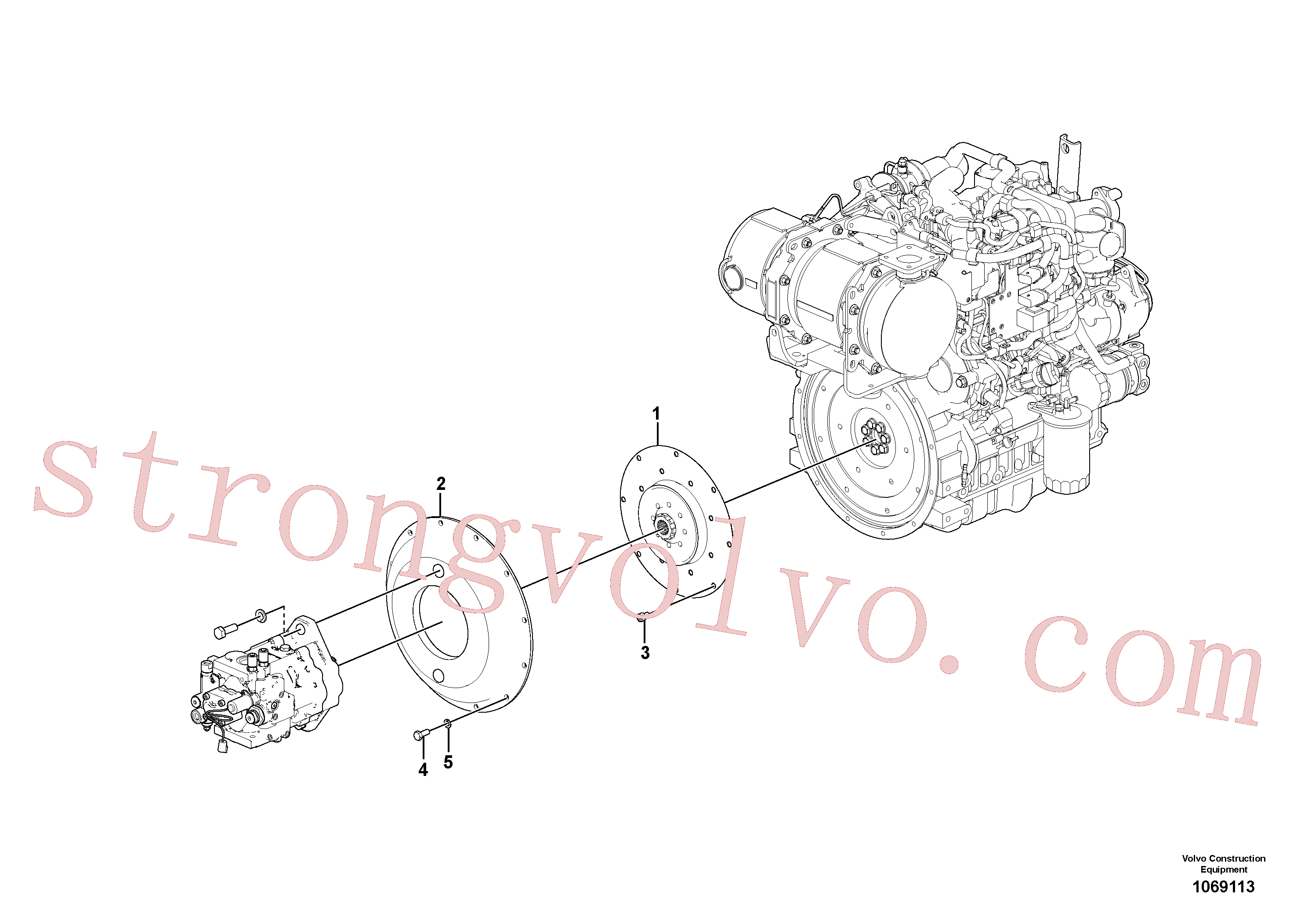 Volvo VOE14630298 Flange Volvo Acessórios para escavadeira