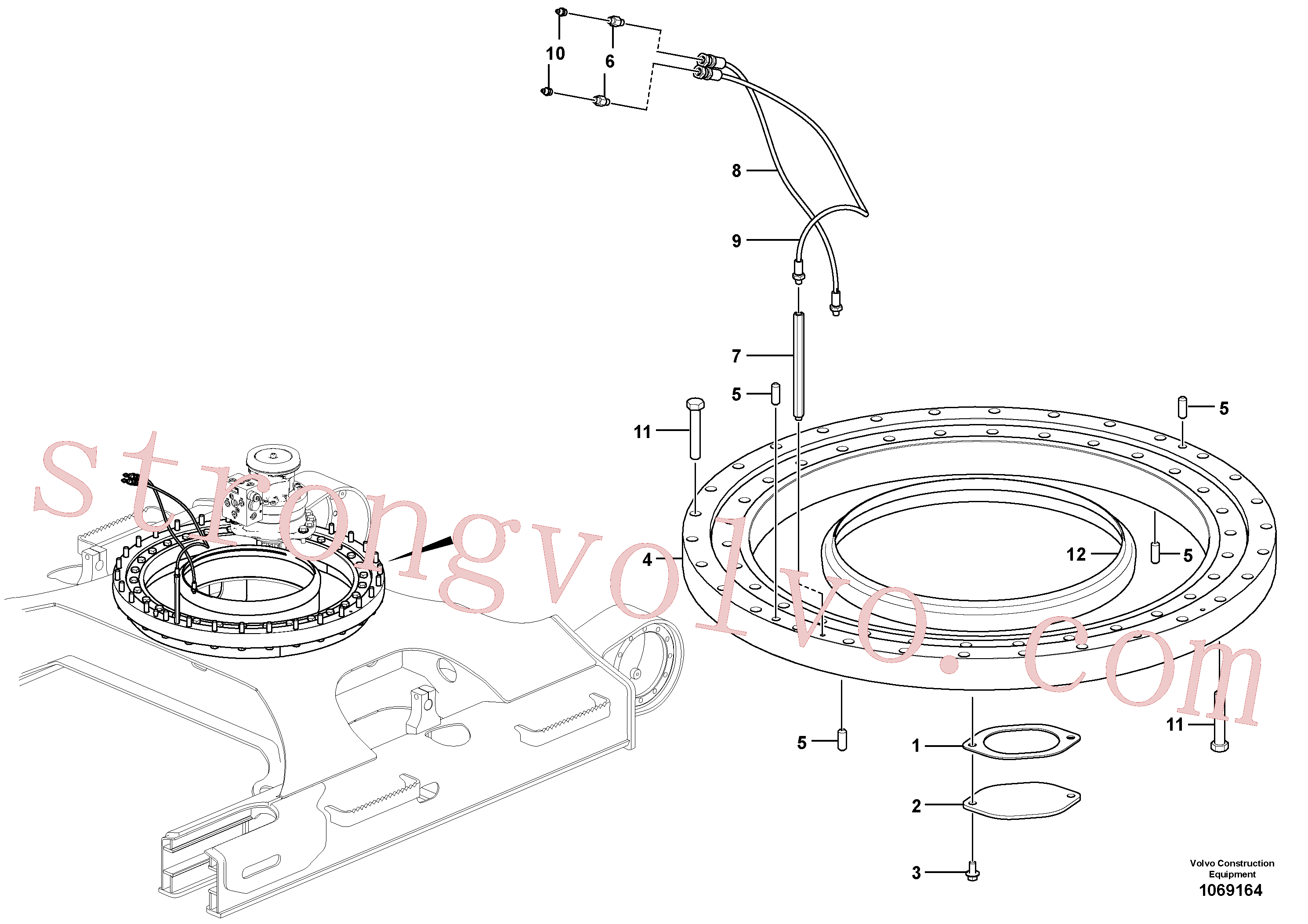 VOE14880640 Volvo Sistema de articulação(1069164 Montagem)