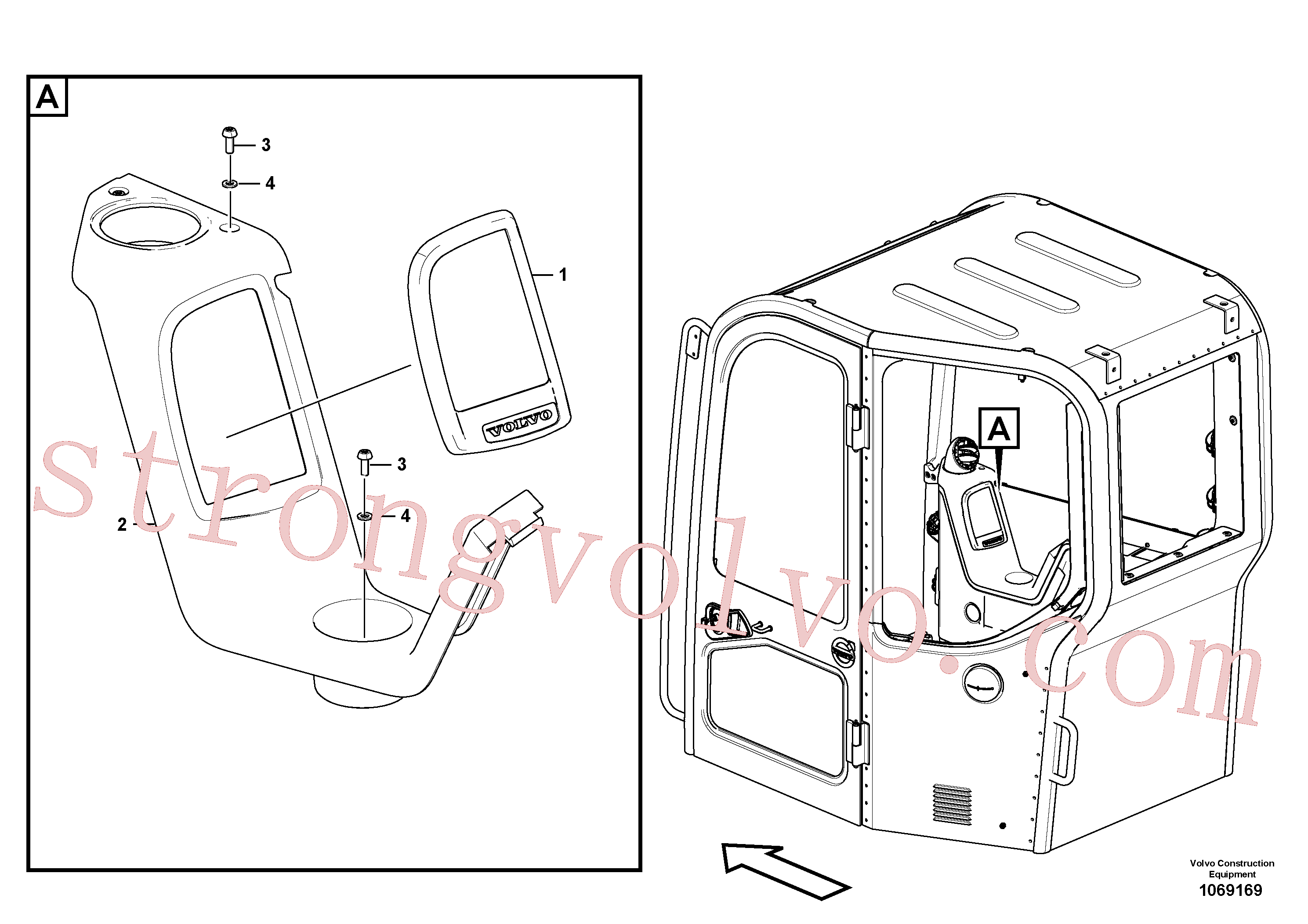 VOE60113297 Volvo Painel de instrumentos, unidade de avisos e de informação(1069169 Montagem)