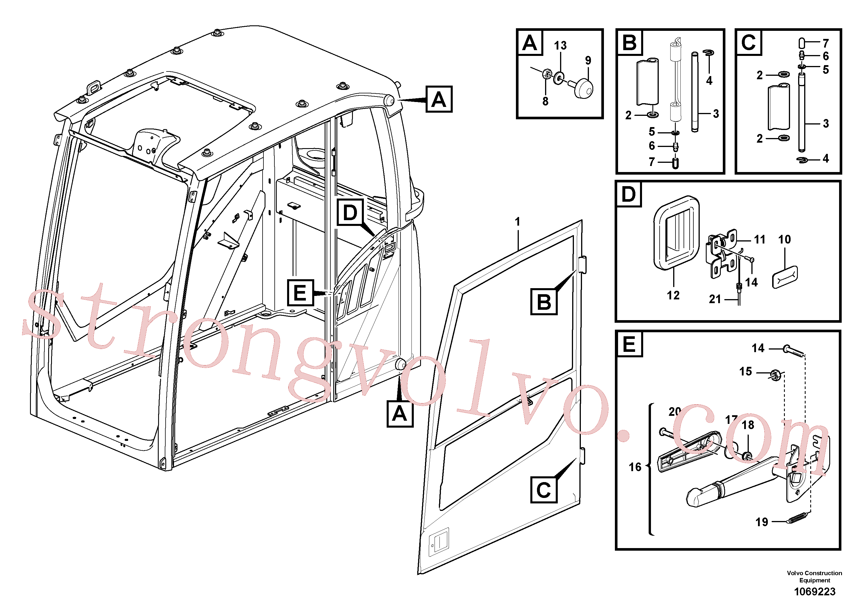 VOE994784 Volvo Porta com acessórios(1069223 Montagem)