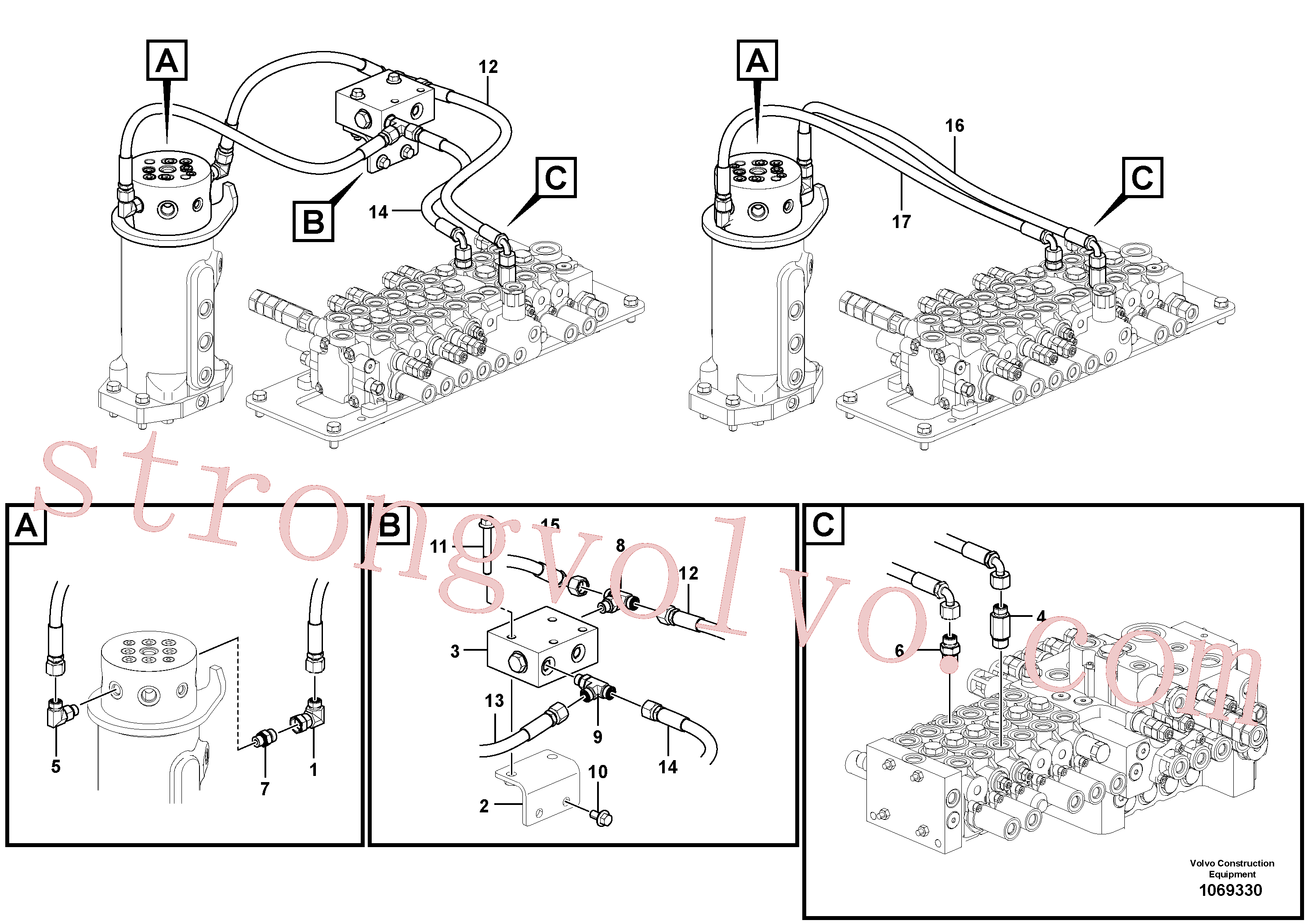 Volvo Montagem VOE936538 Mangueira completa Acessórios