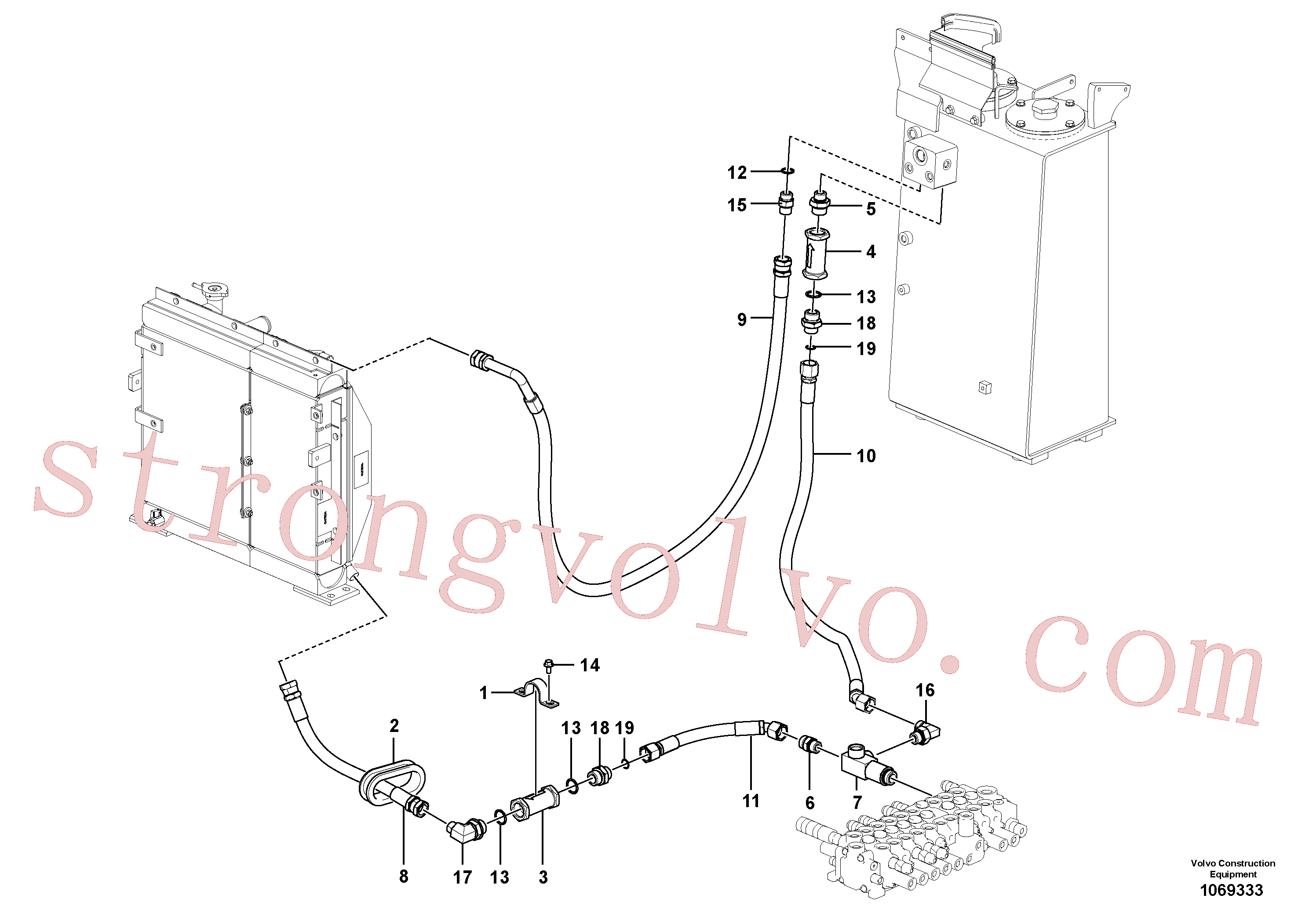 Volvo Montagem VOE17210956 Mangueira completa Acessórios