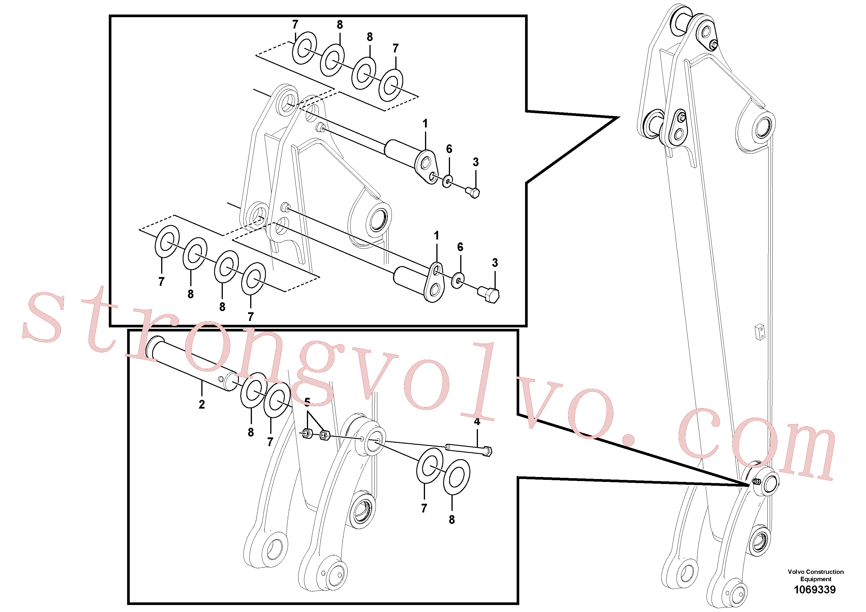 VOE14520858 Volvo Elos do braço de afundamento(1069339 Montagem)