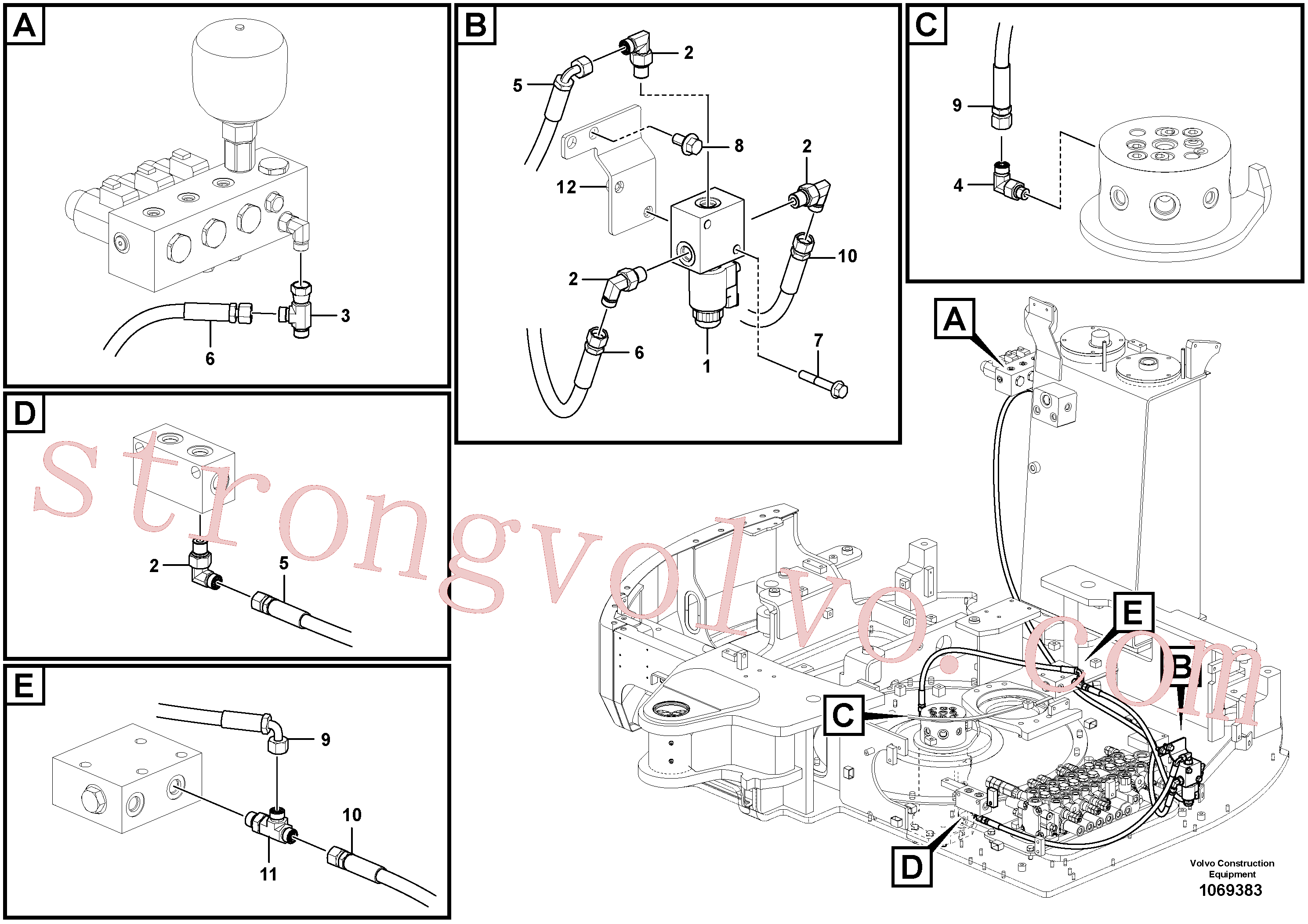 VOE14576752 Volvo Sistema servomotor, lâmina de terraplanagem(1069383 Montagem)