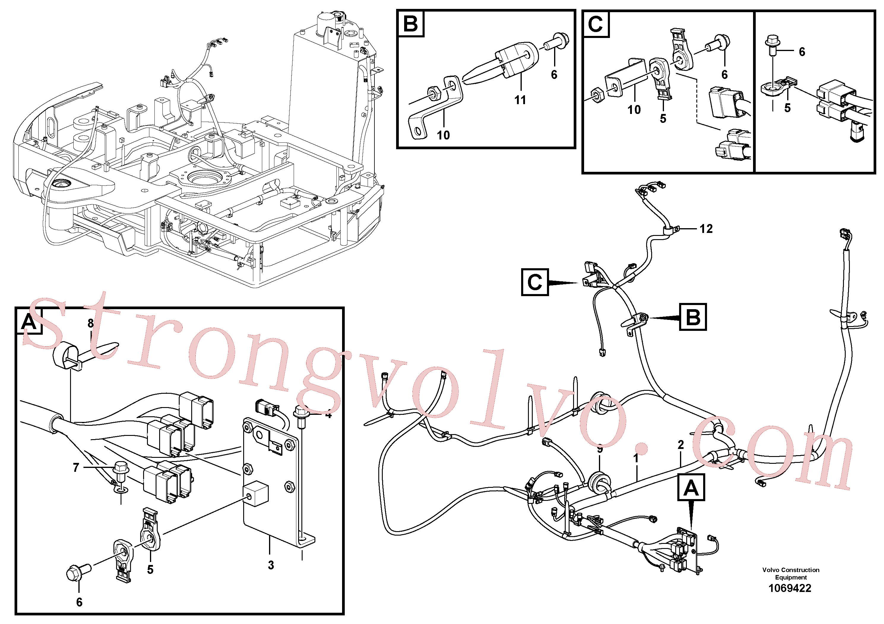 VOE14524201 Volvo Cablagem principal(1069422 Montagem)