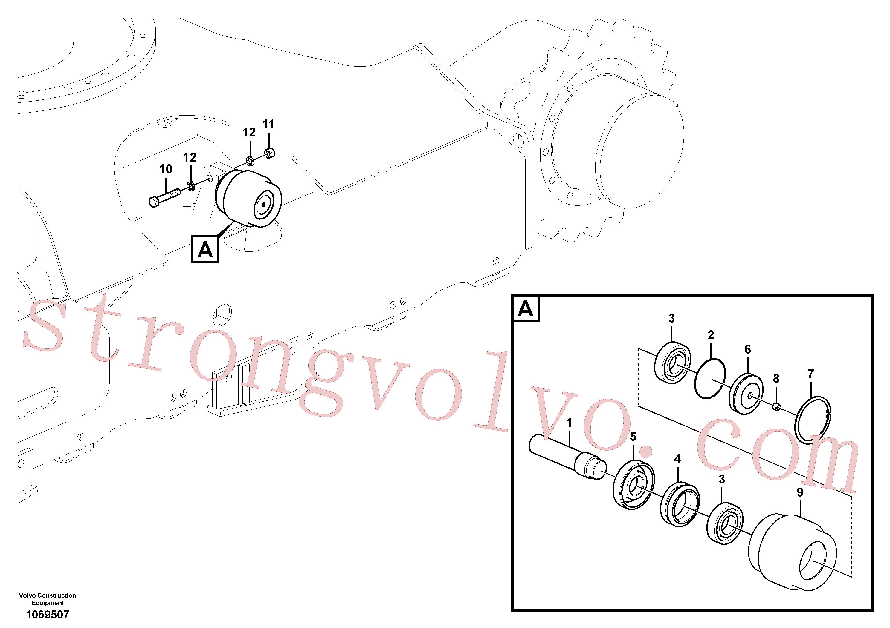 SA9111-11400 Volvo Roleto superior(1069507 Montagem)