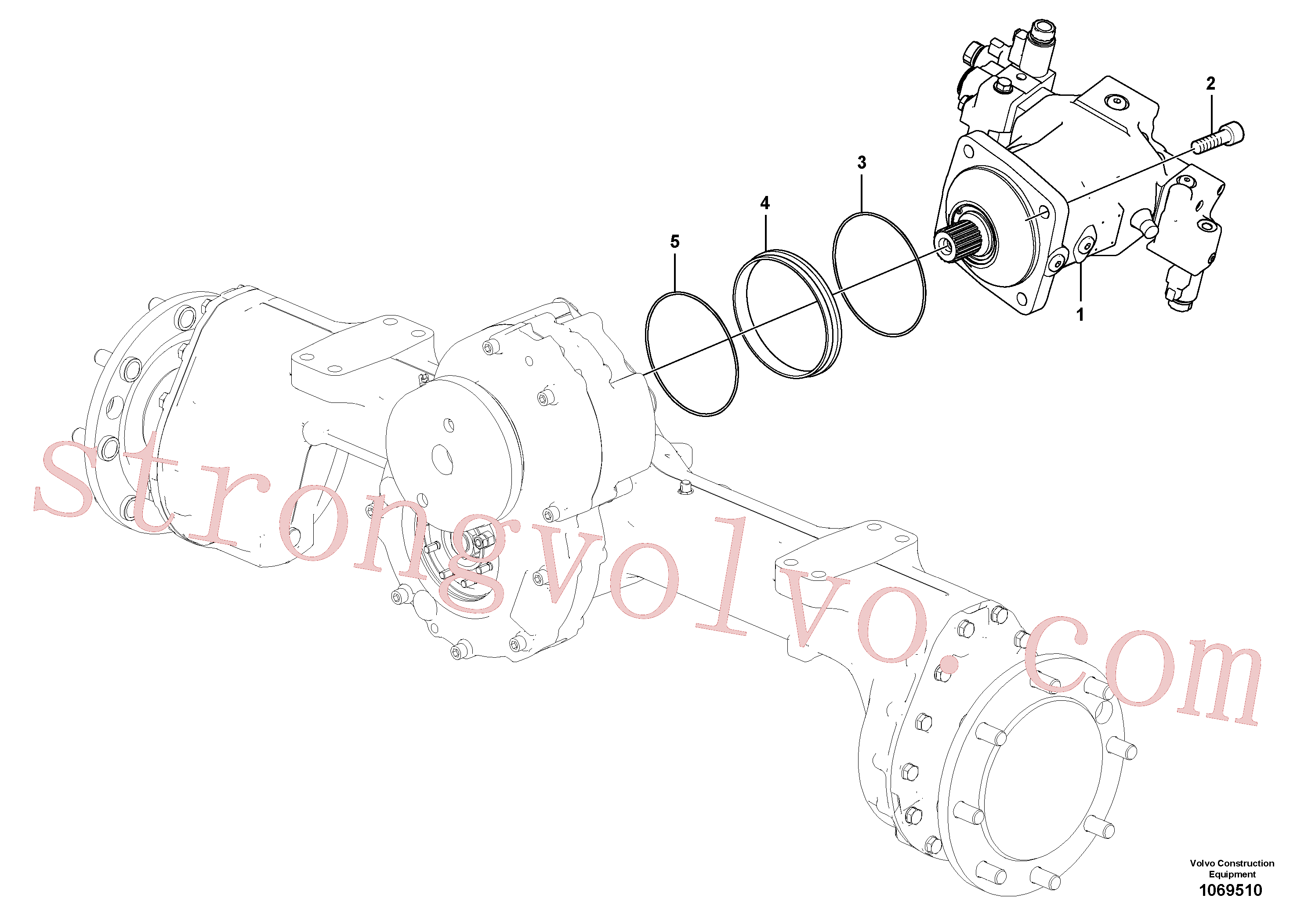 VOE984139 Volvo Motor de deslocação(1069510 Montagem)